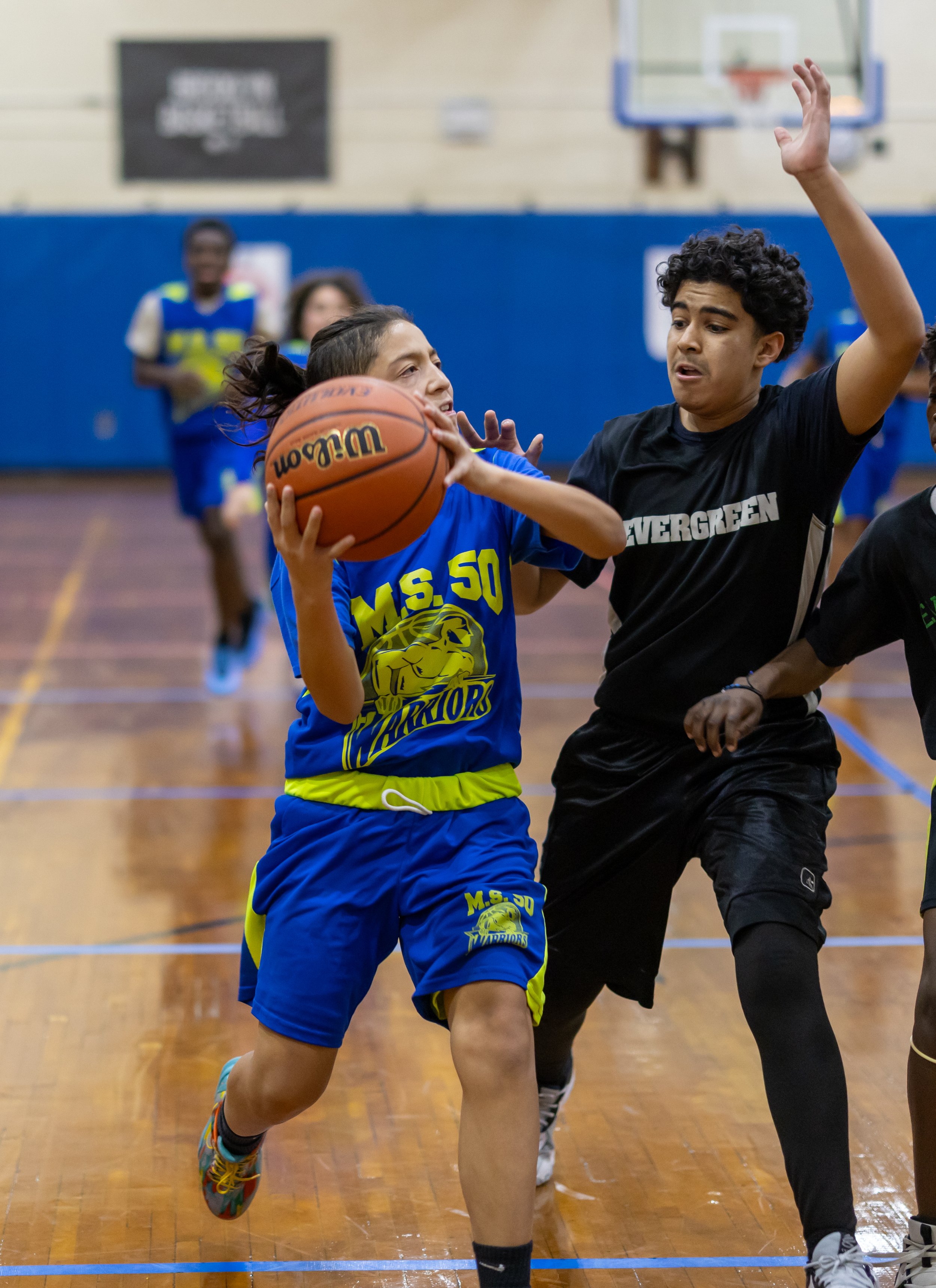 Boys JV Basketball players at MS 50