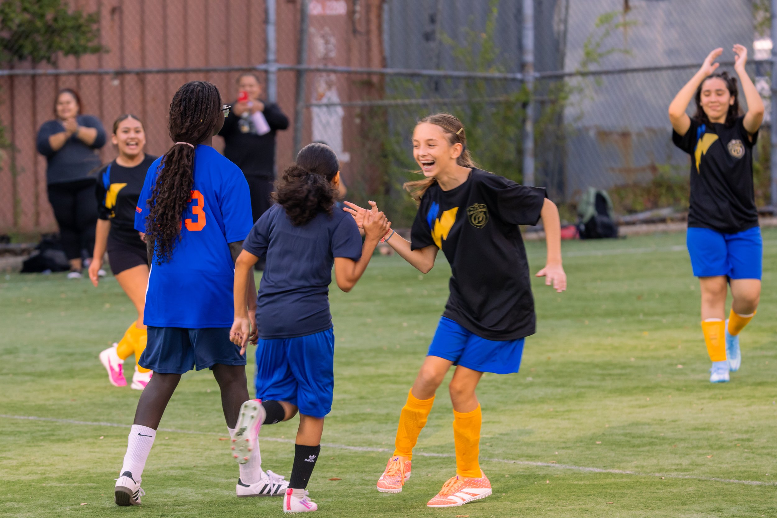 Girls soccer team plays in the fall