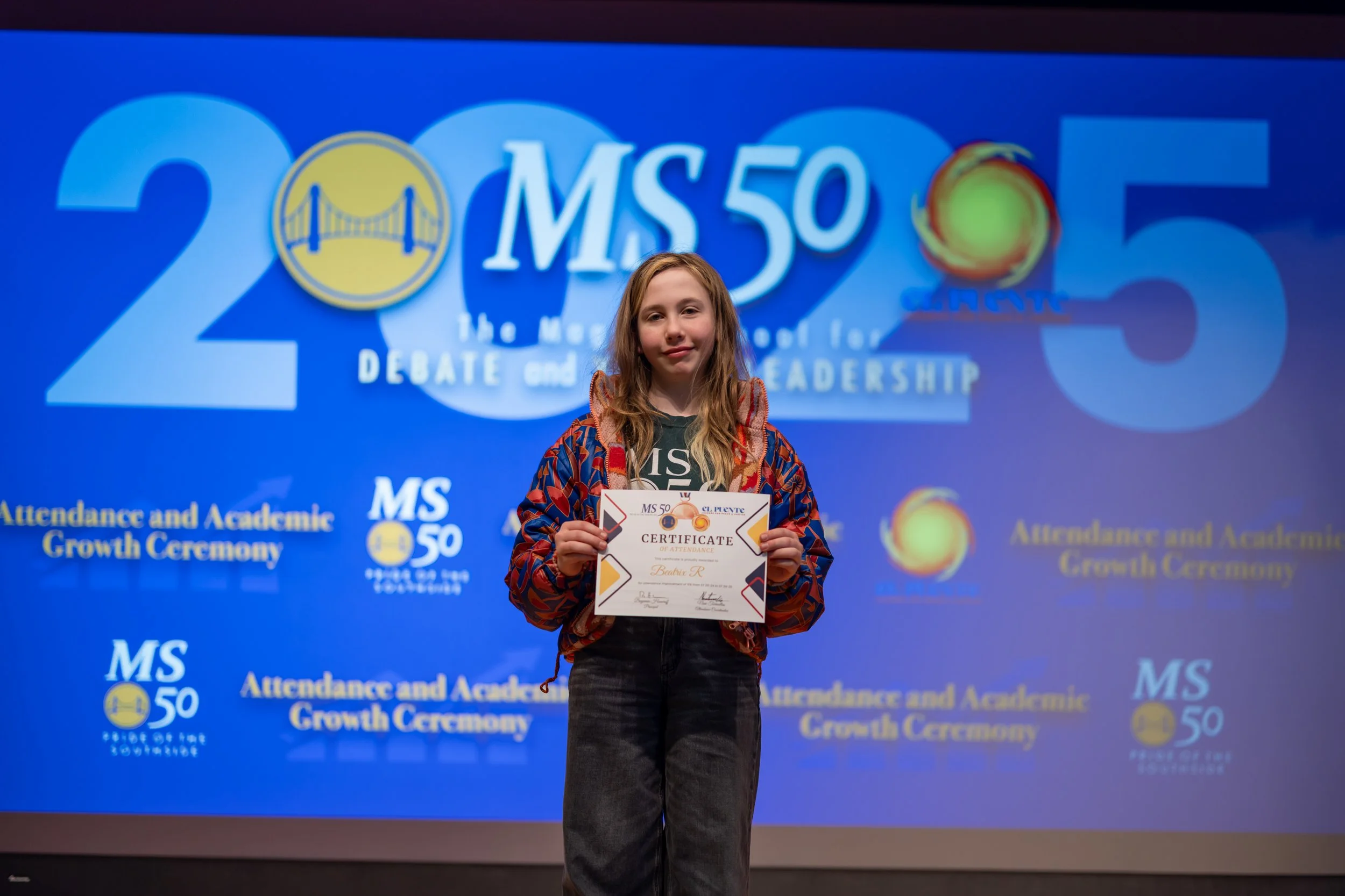 Student honoree posing