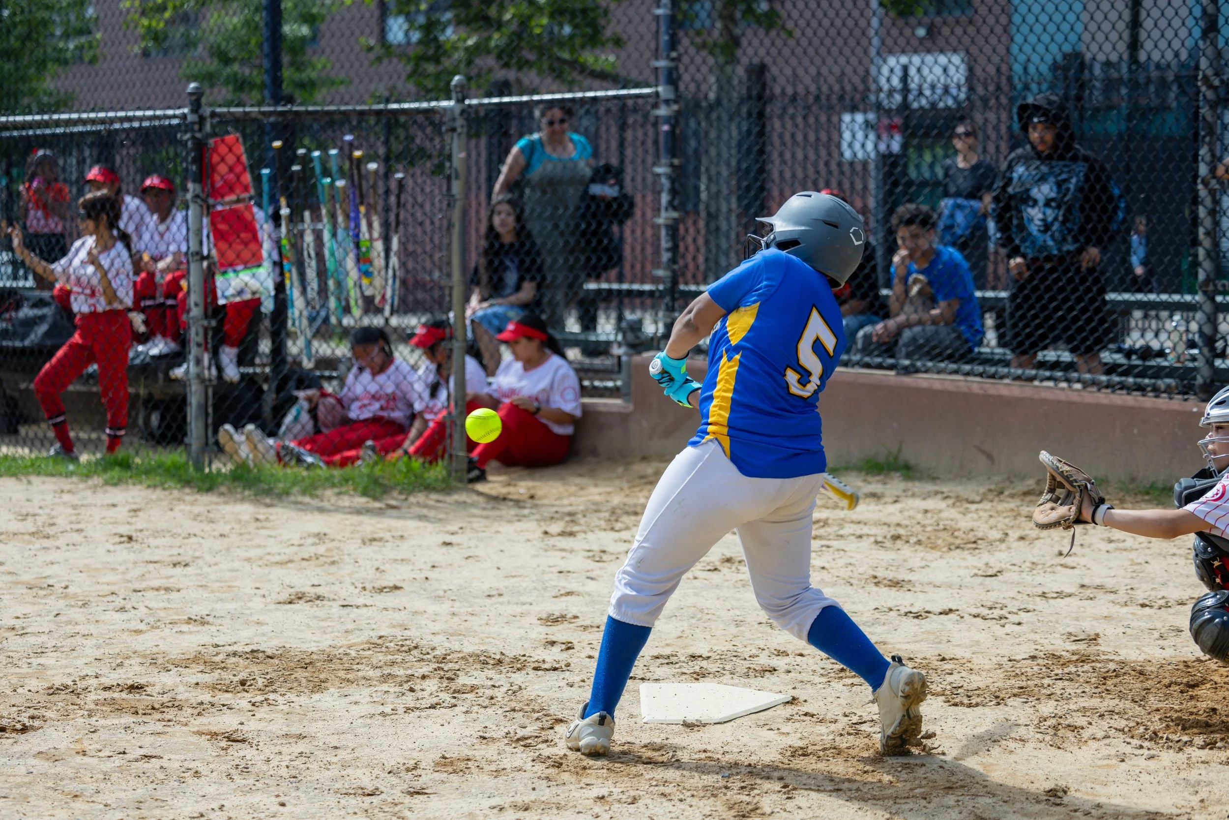 MS 50 softball team plays