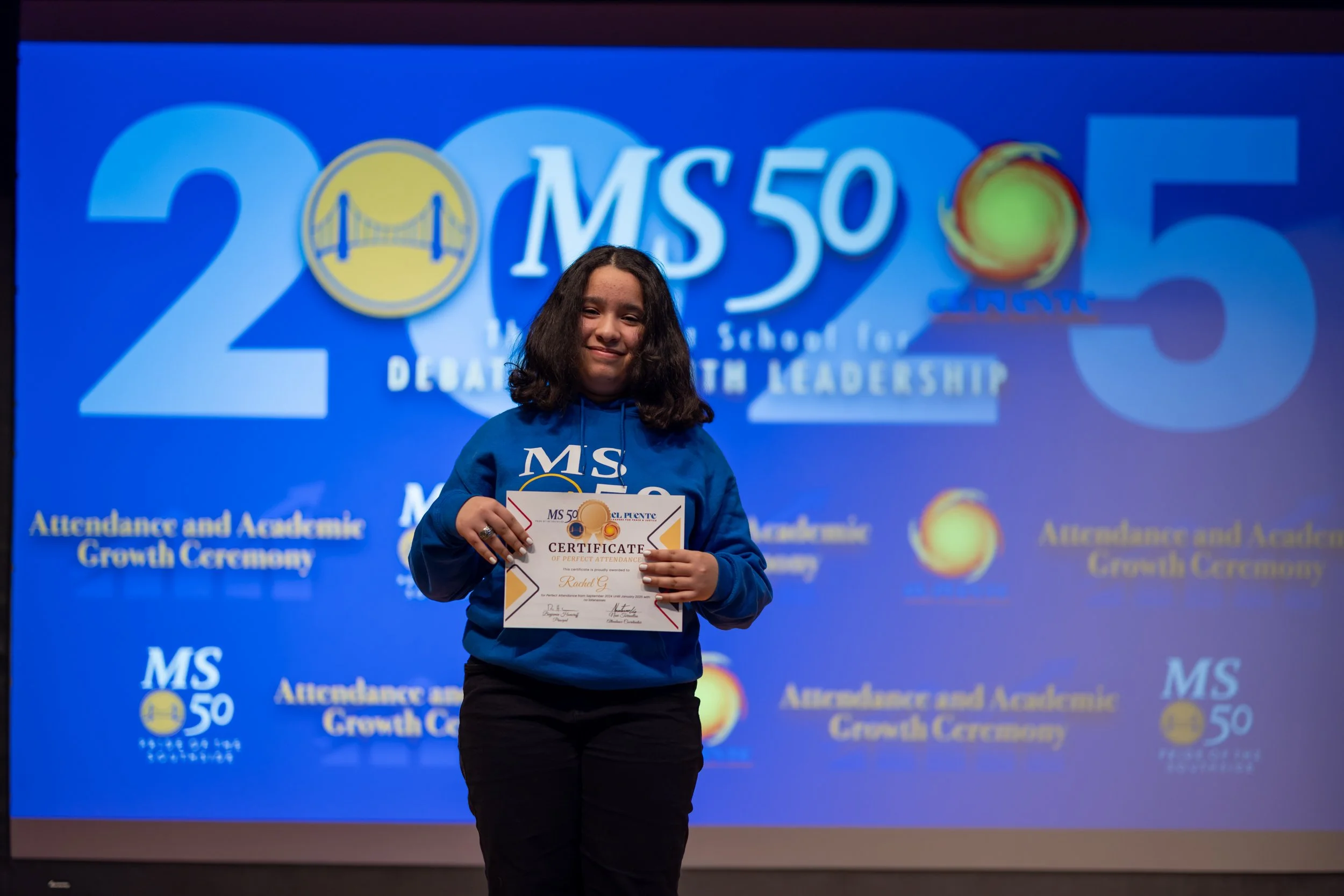 Student honoree posing