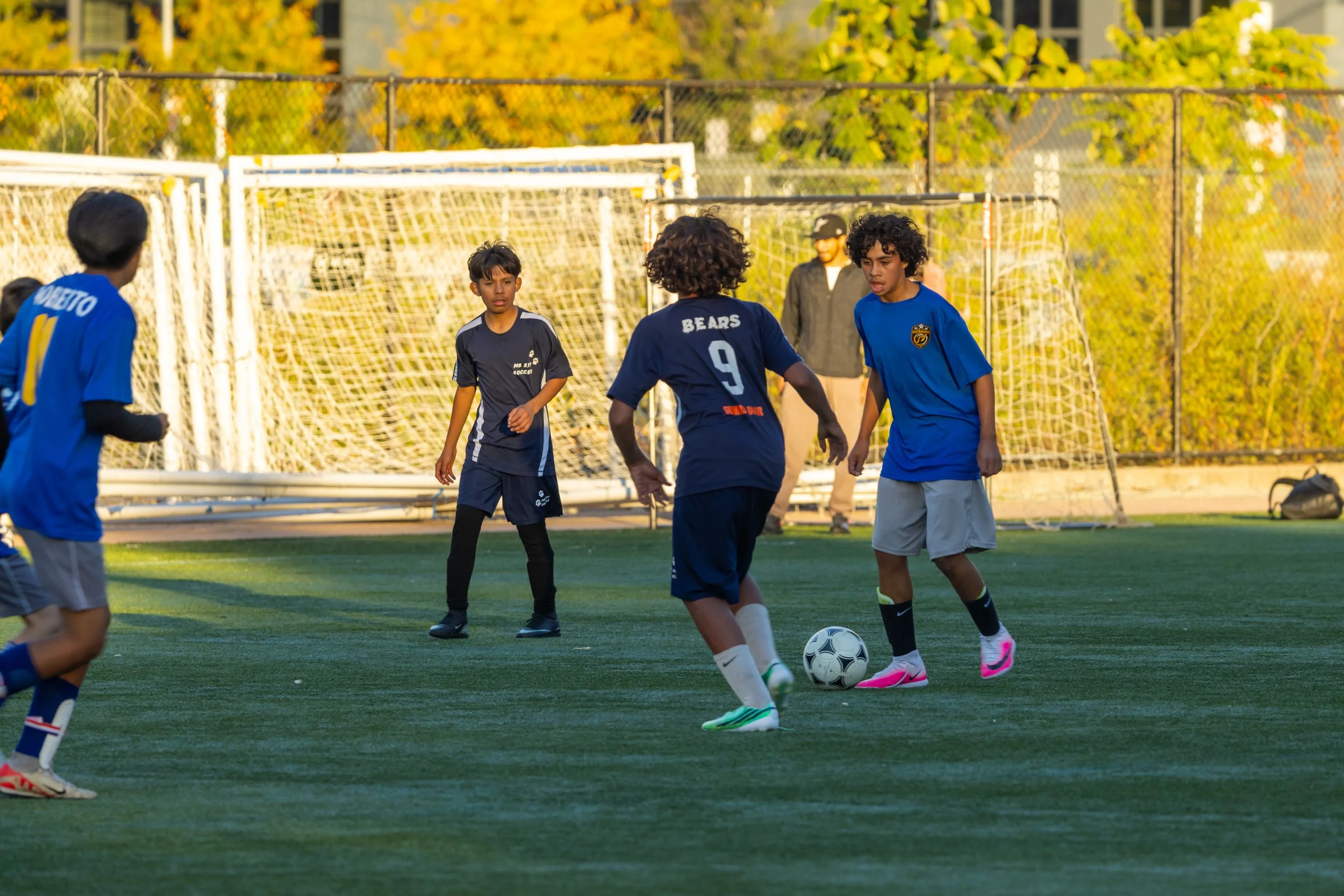 Boys soccer team plays in the fall