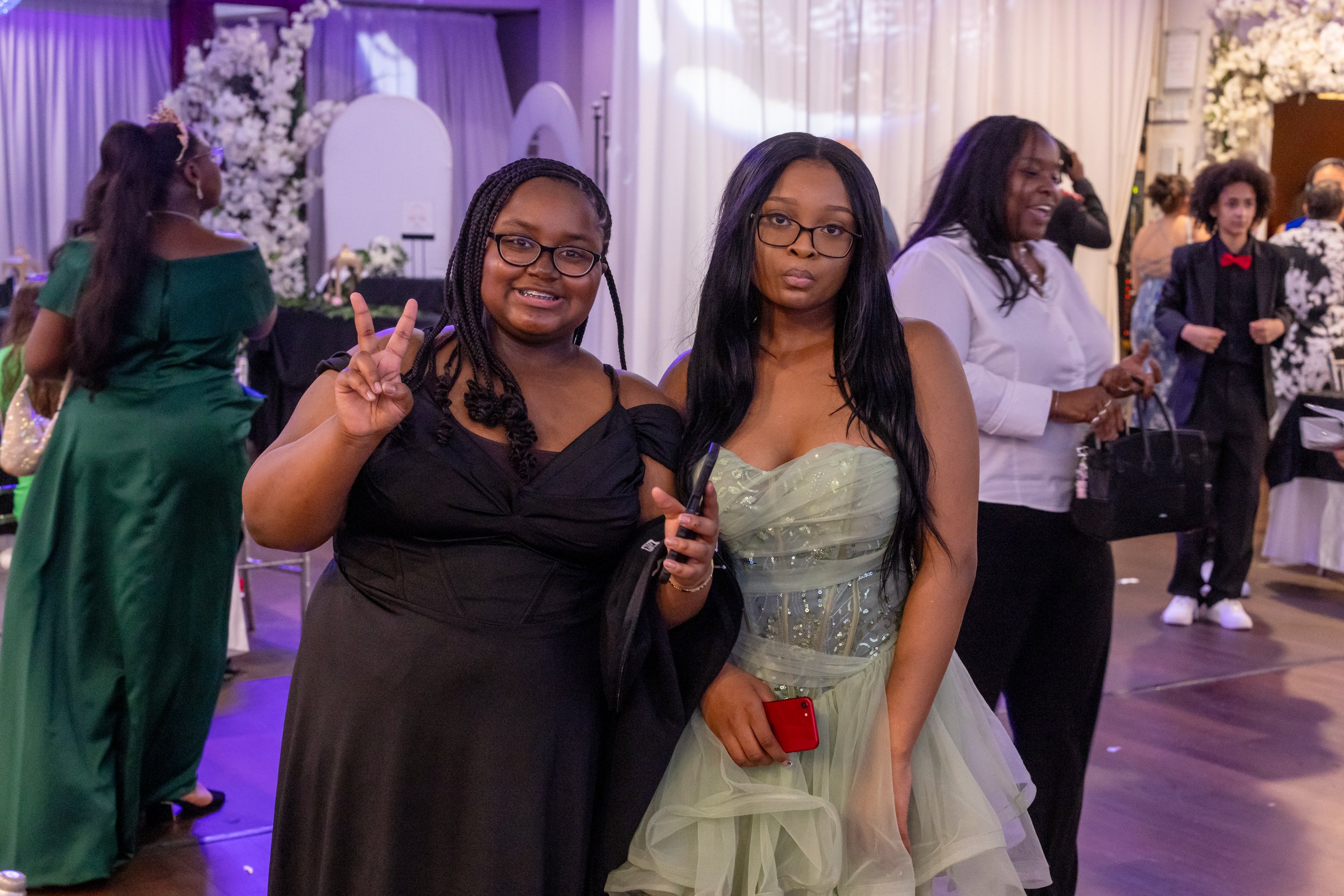 Students dance and celebrate at prom