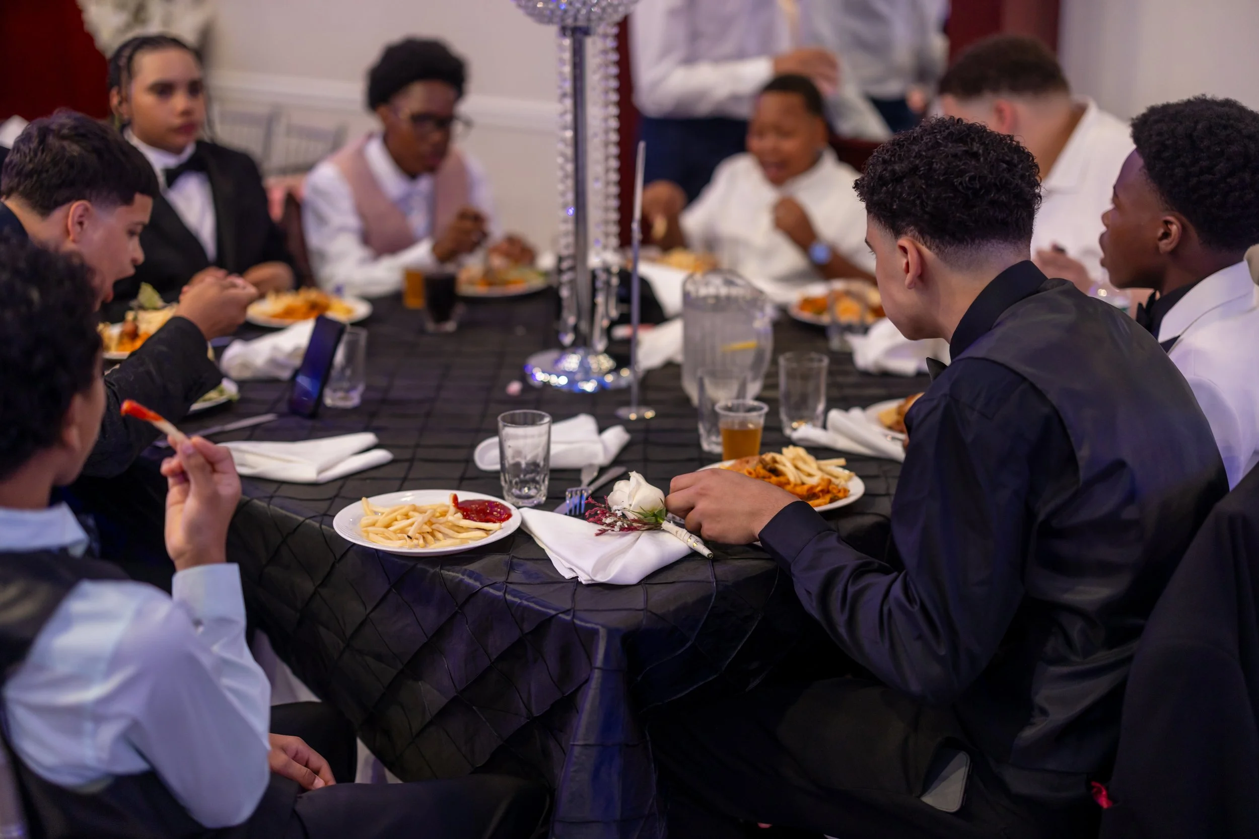 Students dance and celebrate at prom