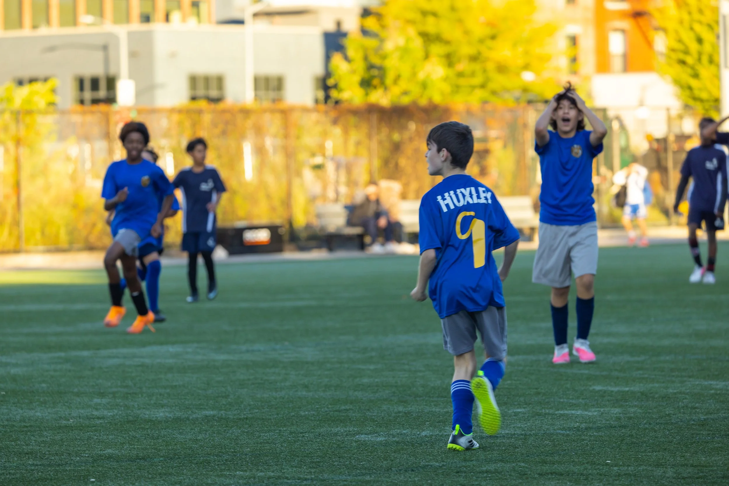 Boys soccer team plays in the fall