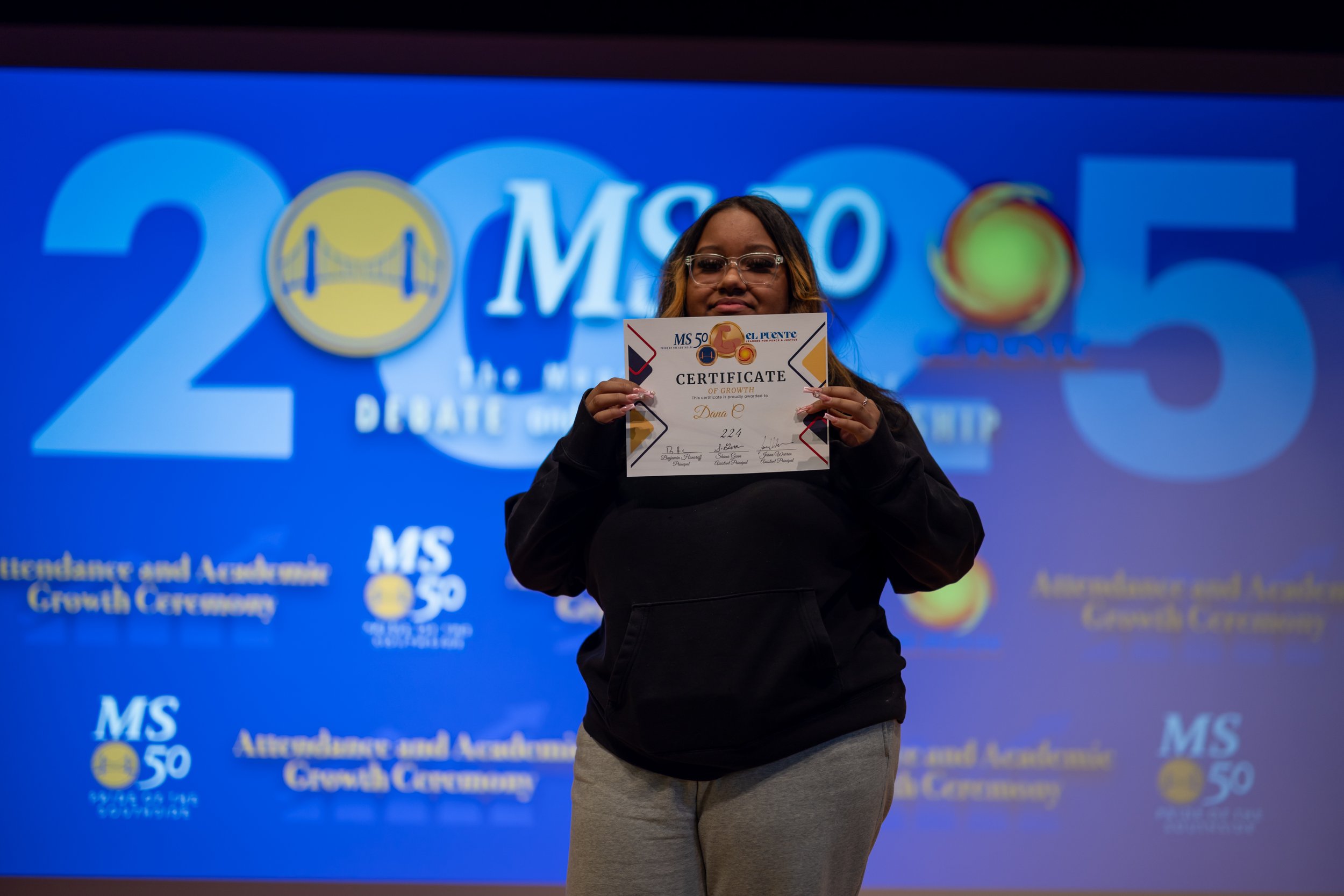 Student honoree posing