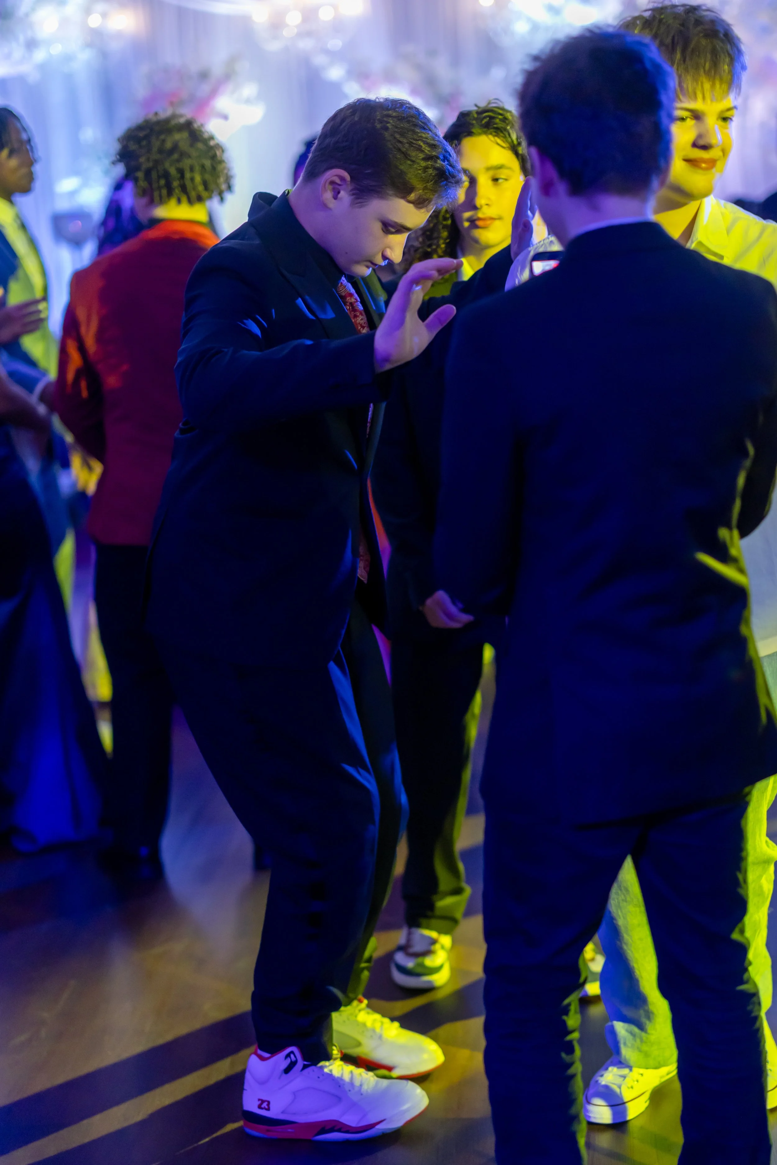 Students dance and celebrate at prom