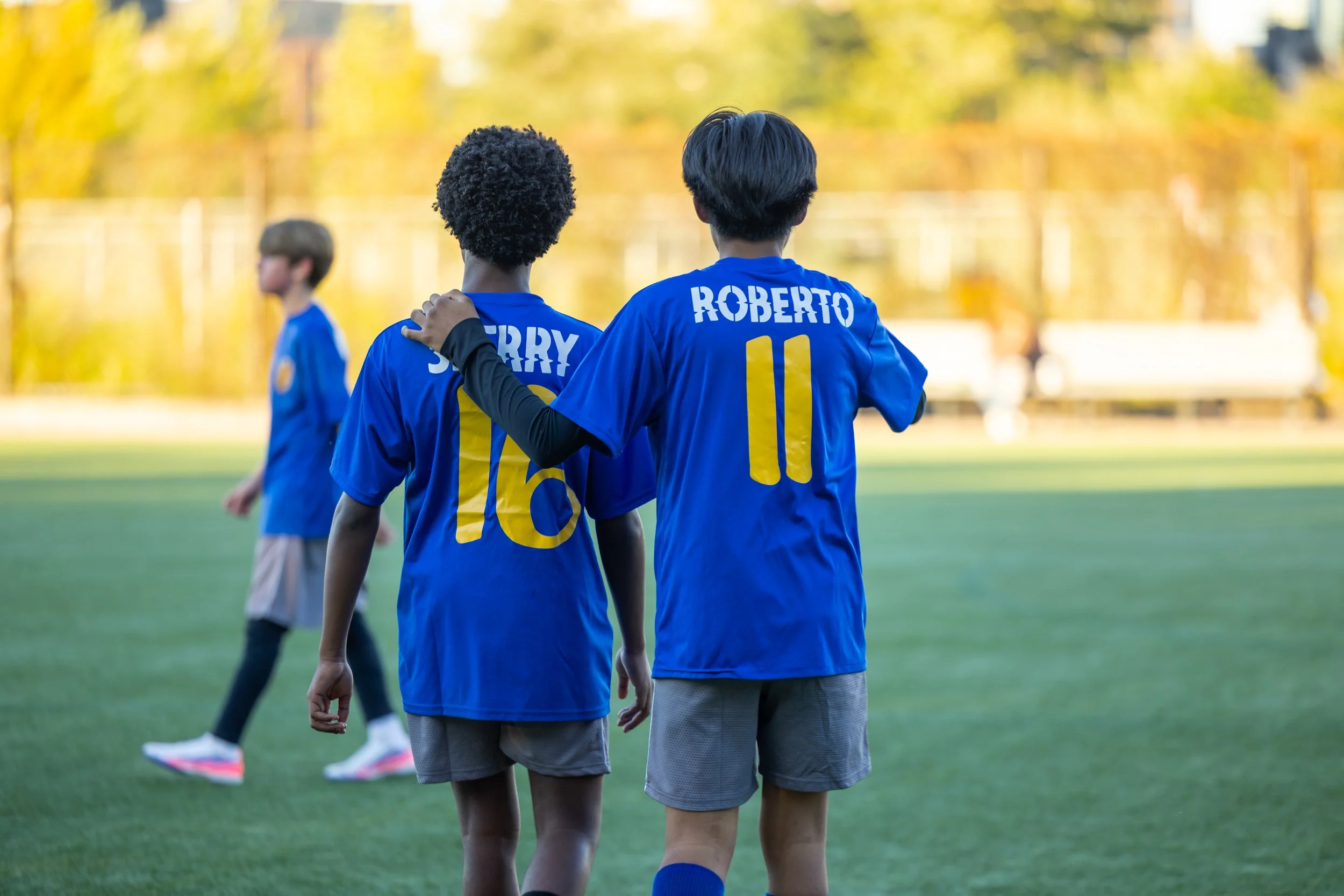 Boys soccer team plays in the fall