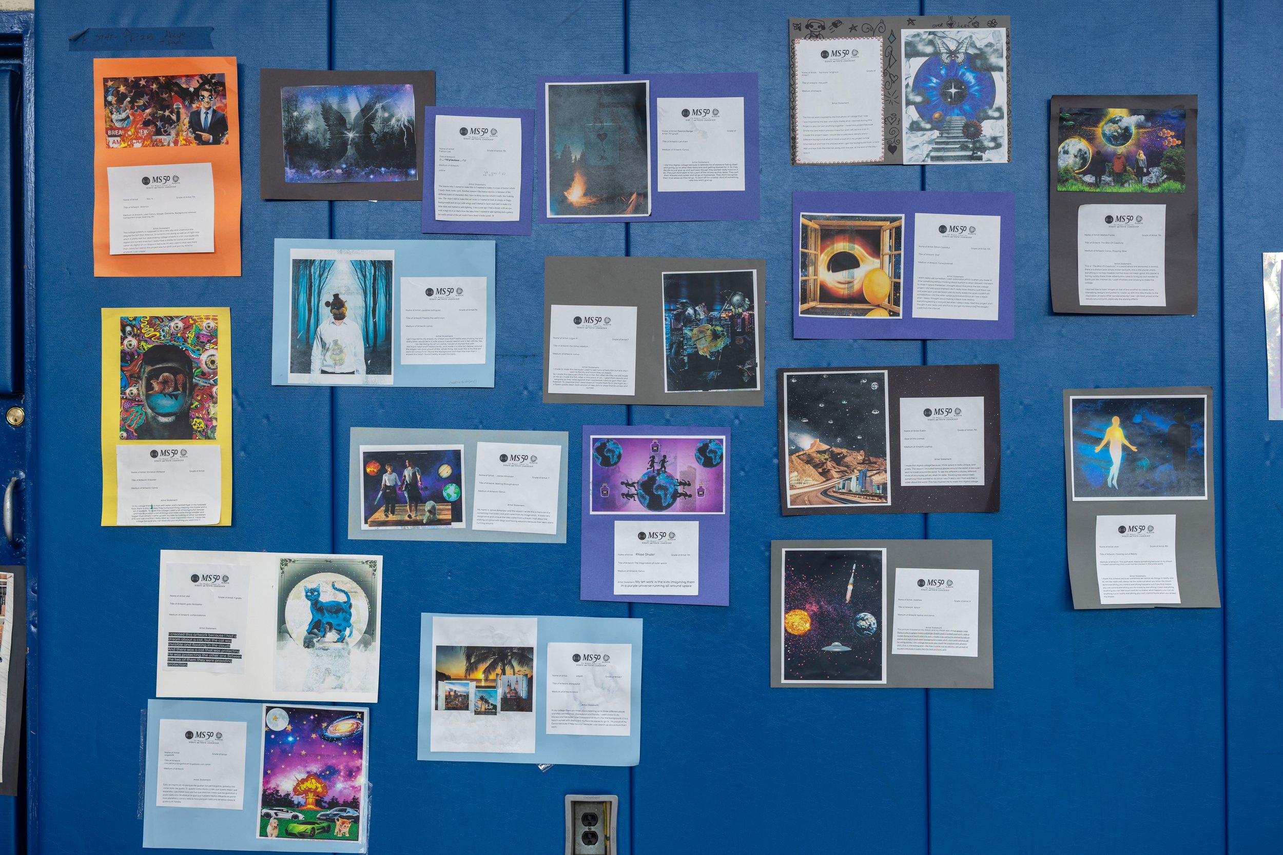 MS 50 student art gallery