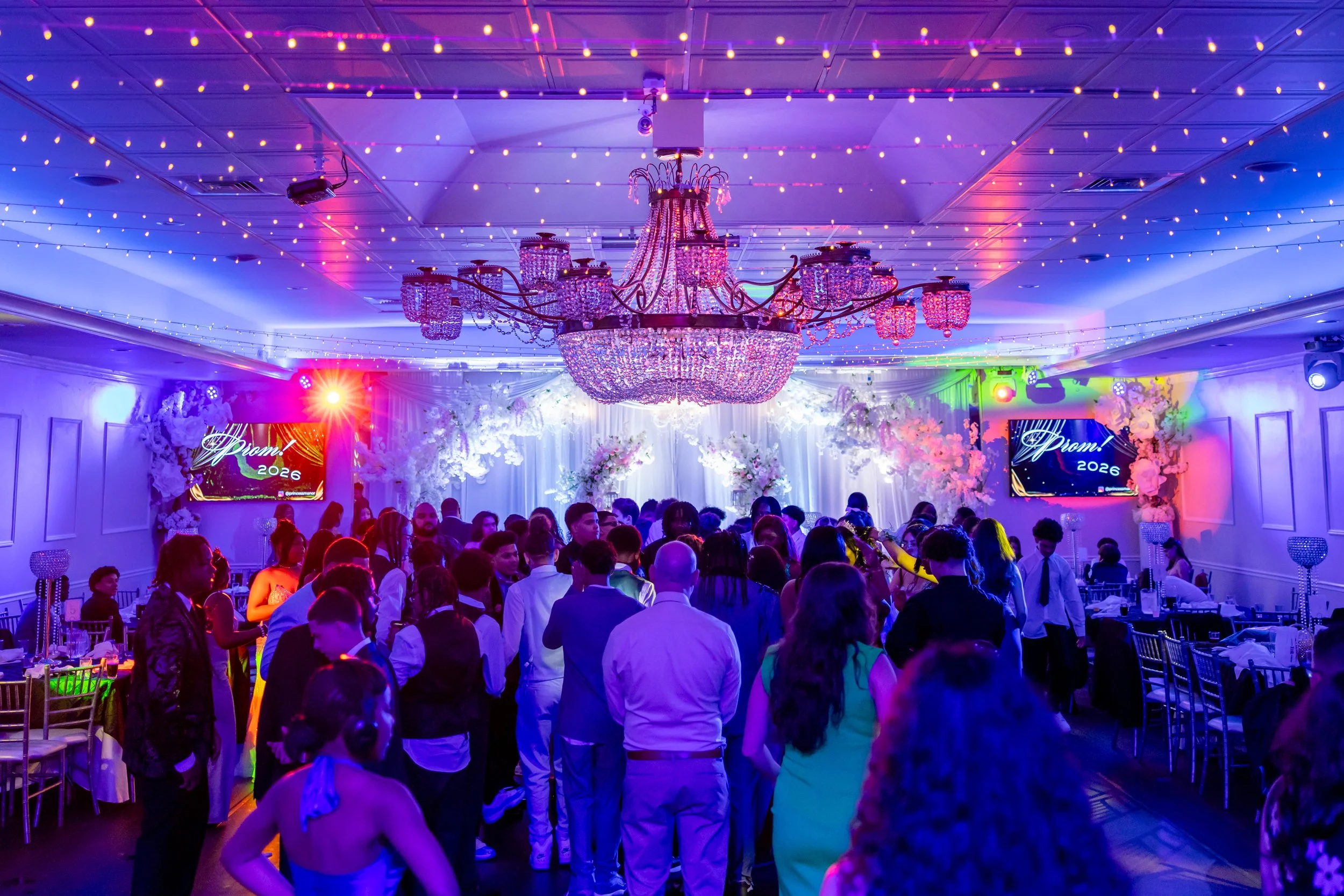 Students dance and celebrate at prom