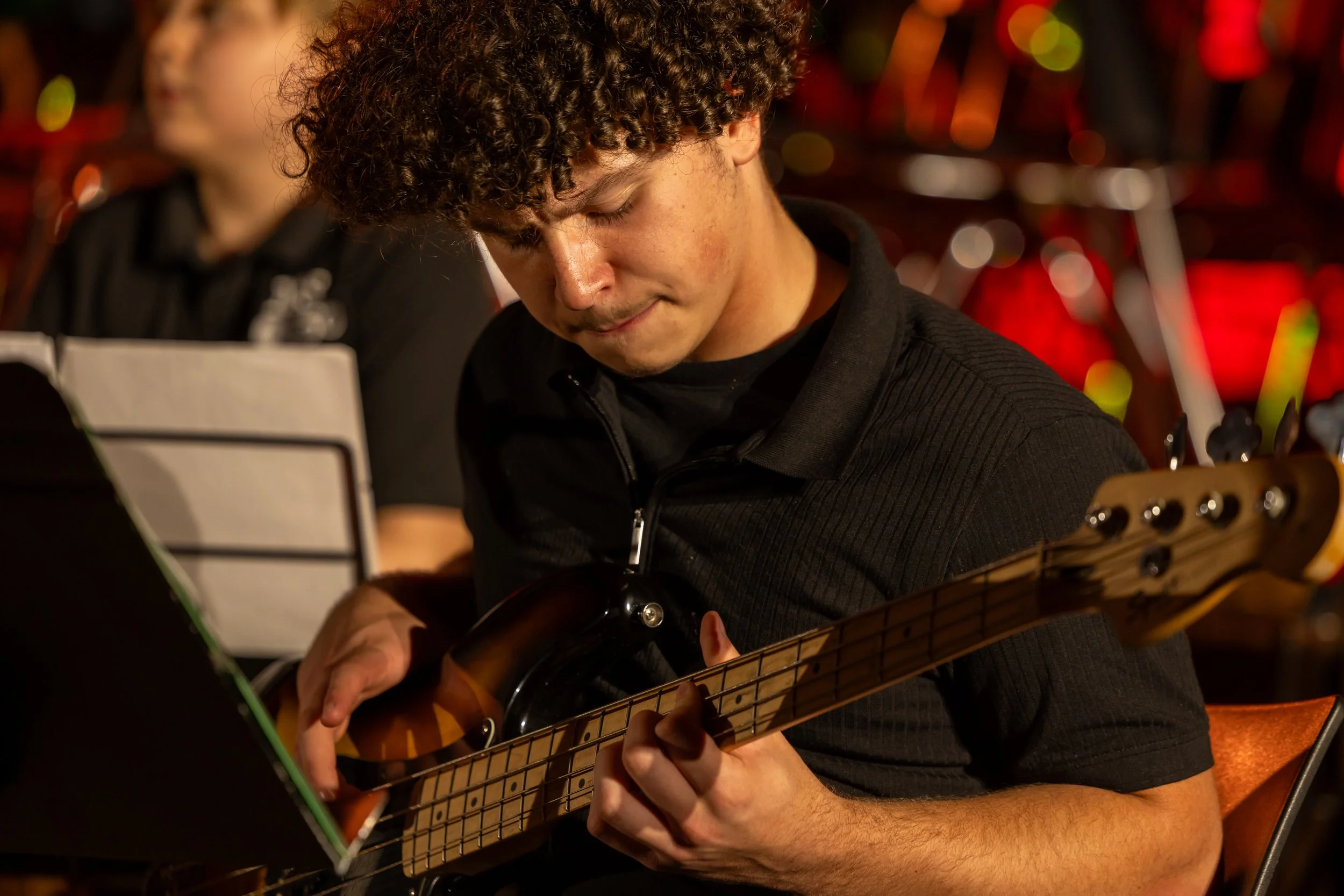middle school students perform in band concert