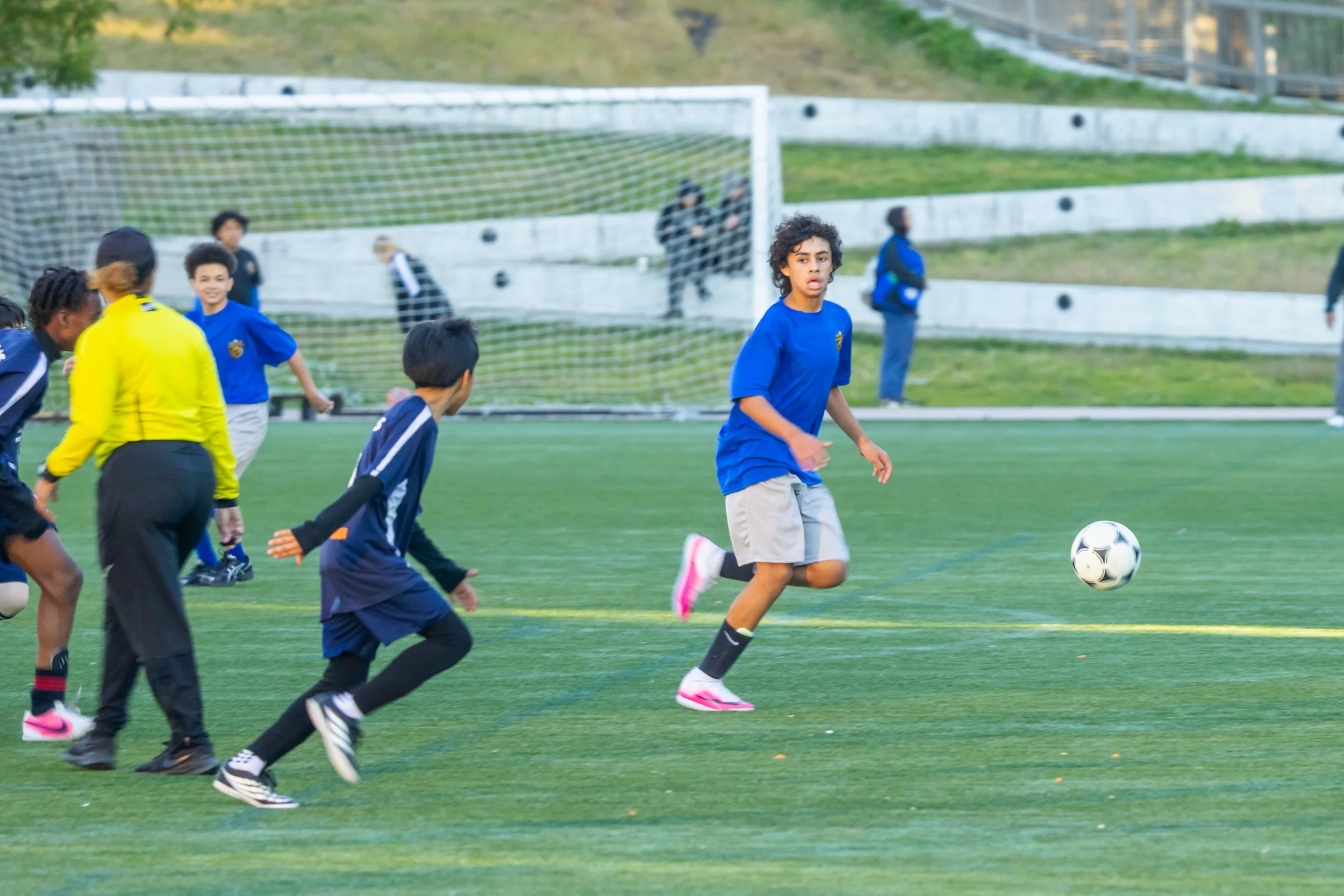 Boys soccer team plays in the fall