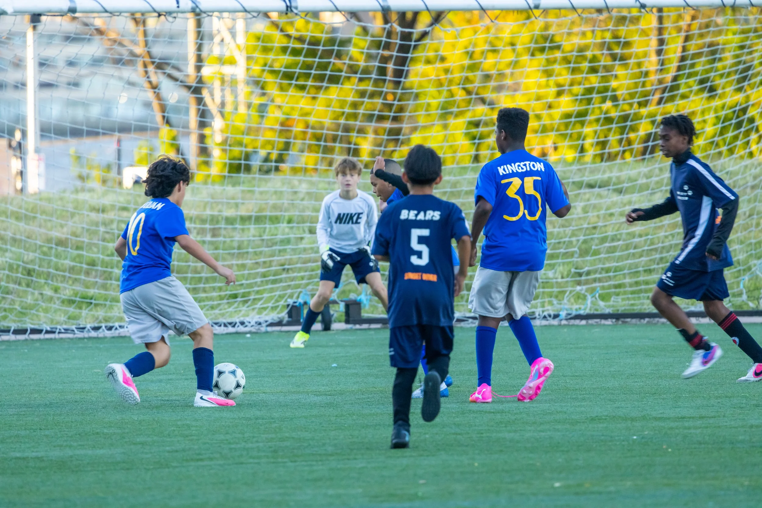 Boys soccer team plays in the fall