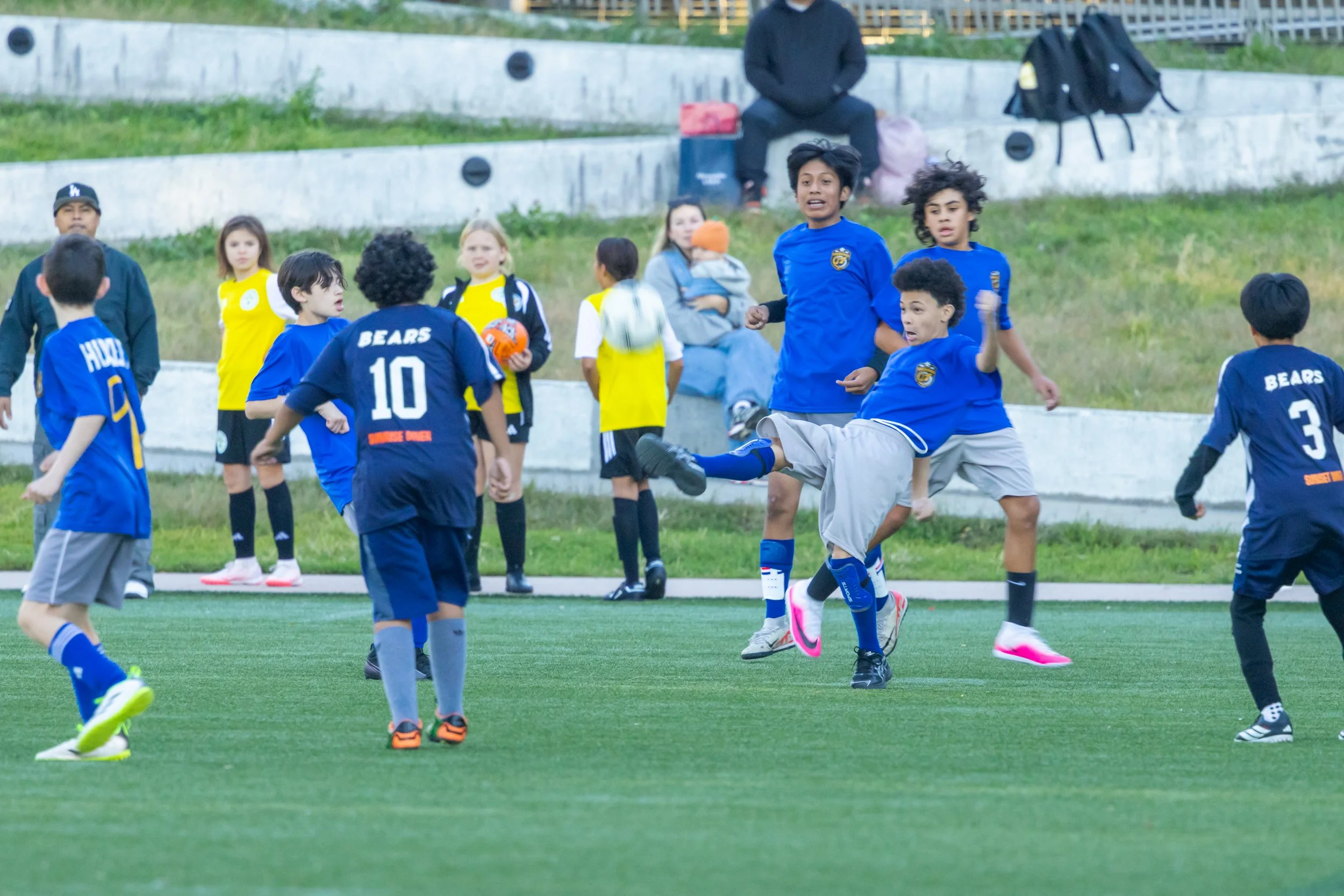 Boys soccer team plays in the fall