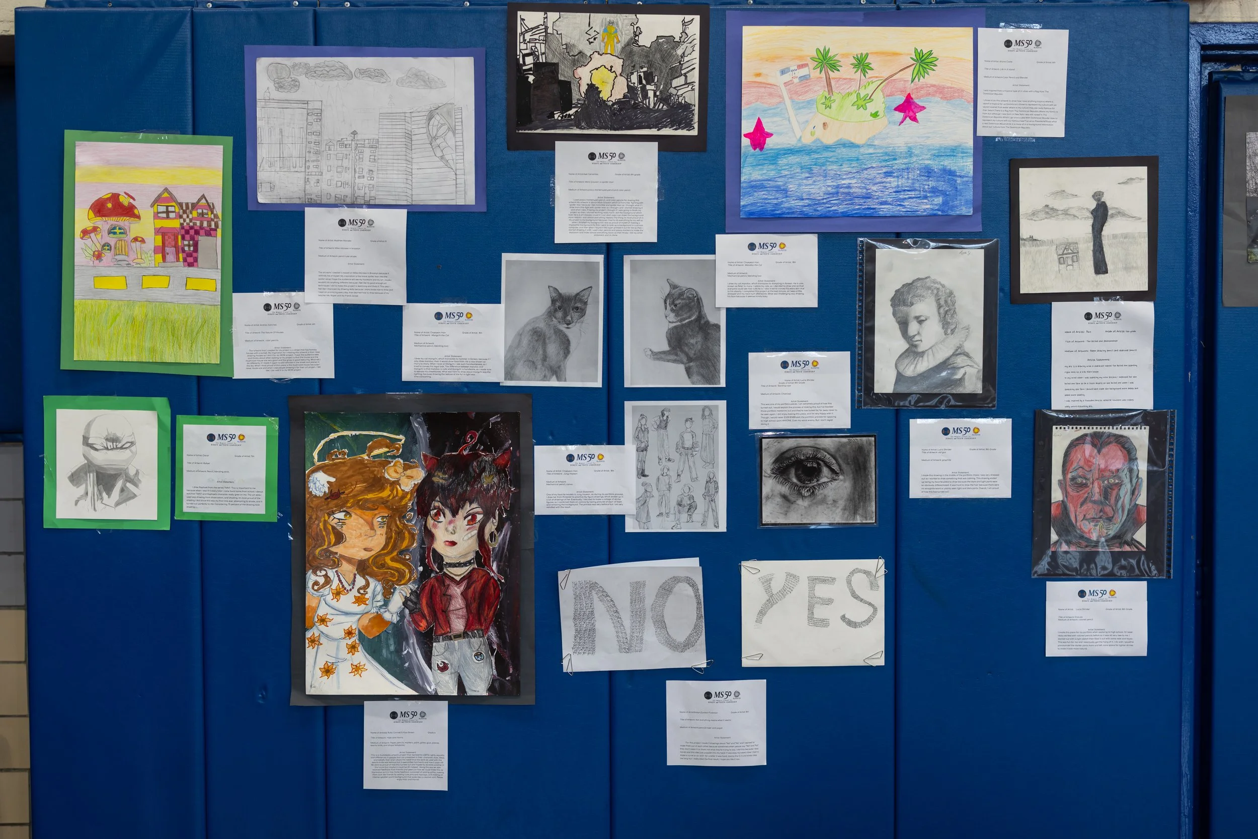 MS 50 student art gallery