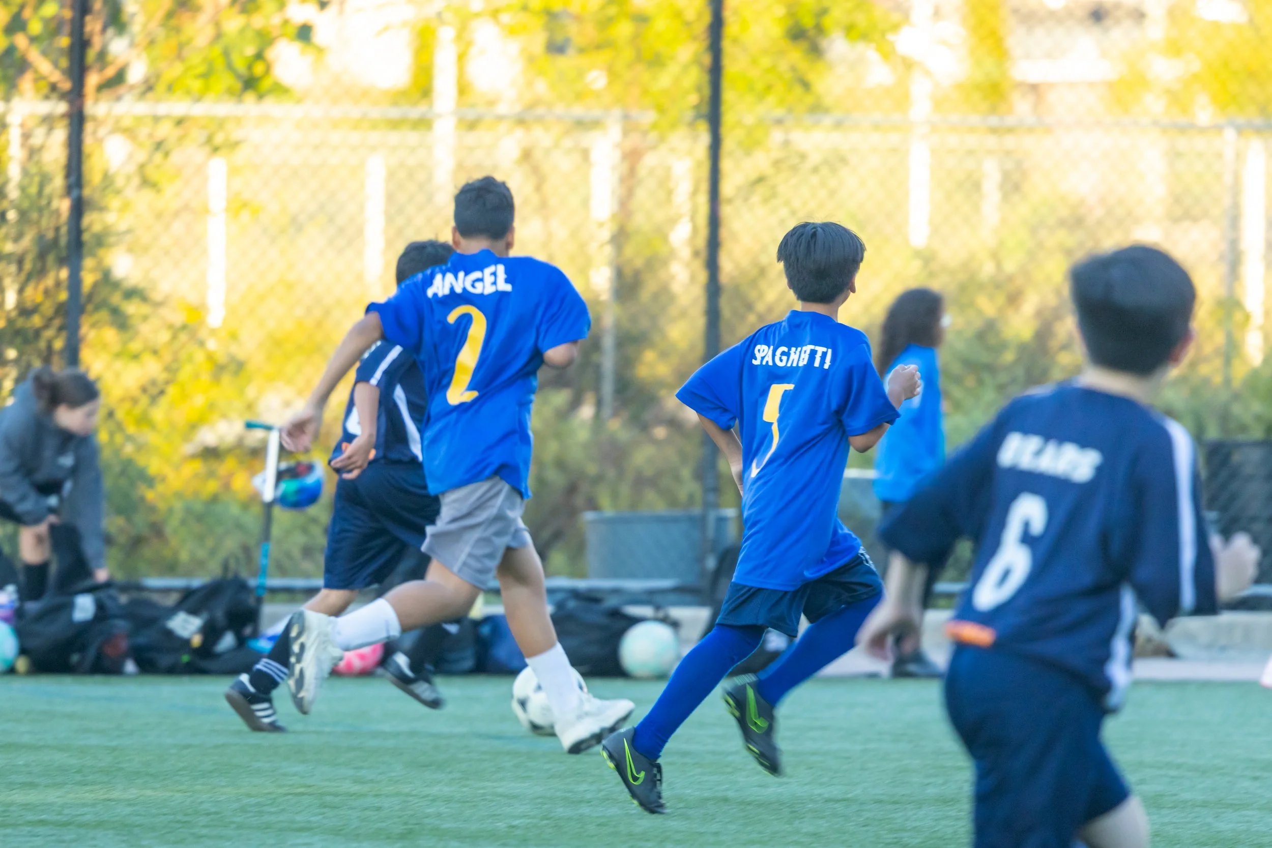Boys soccer team plays in the fall
