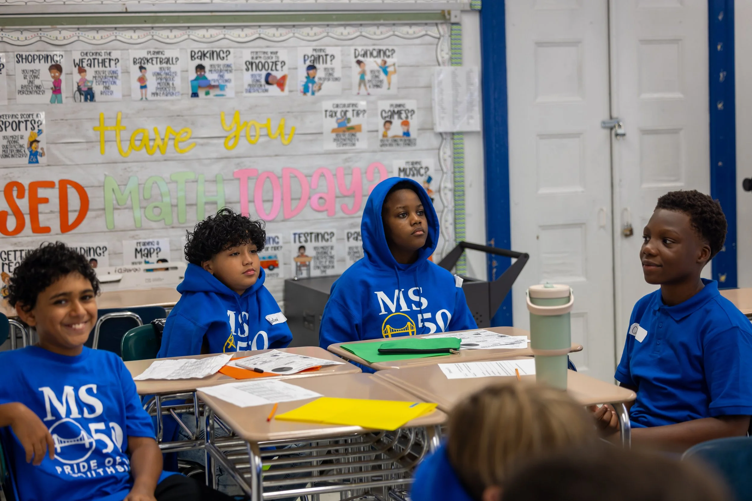 MS 50 students on the first day of school 2026