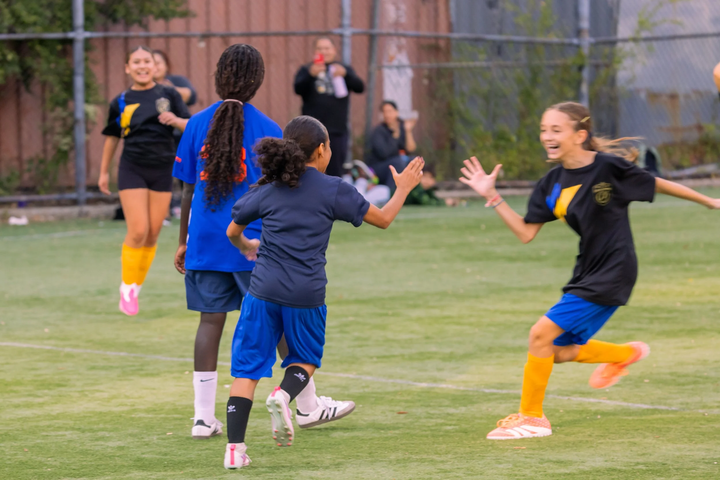 Girls soccer team plays in the fall