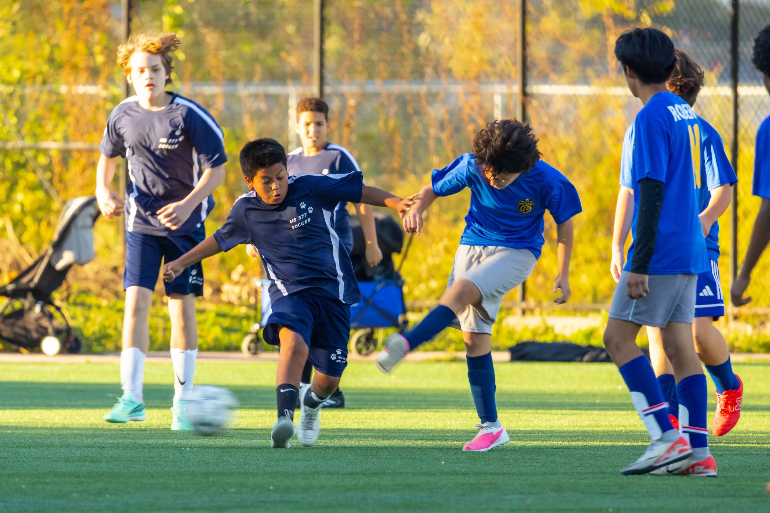 Boys soccer team plays in the fall