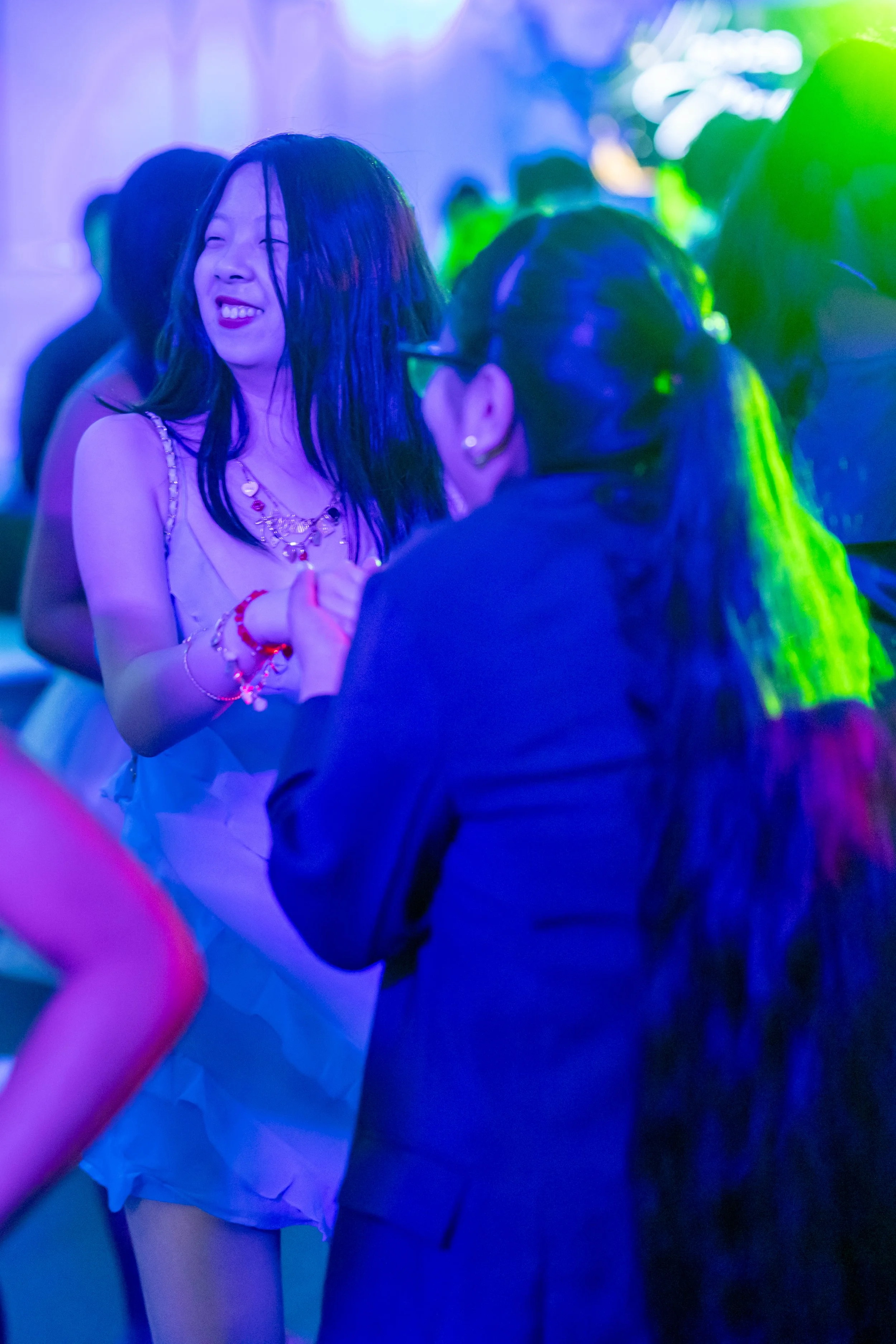 Students dance and celebrate at prom