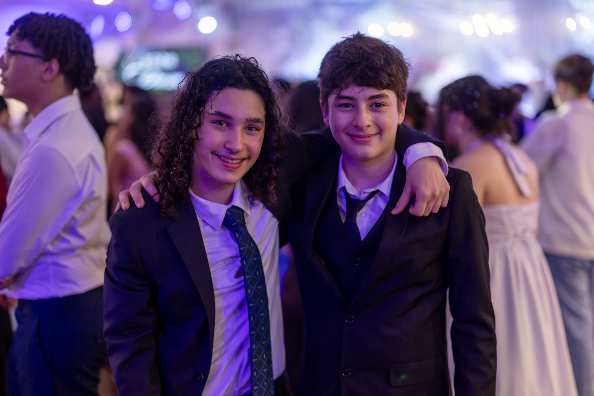 Students dance and celebrate at prom