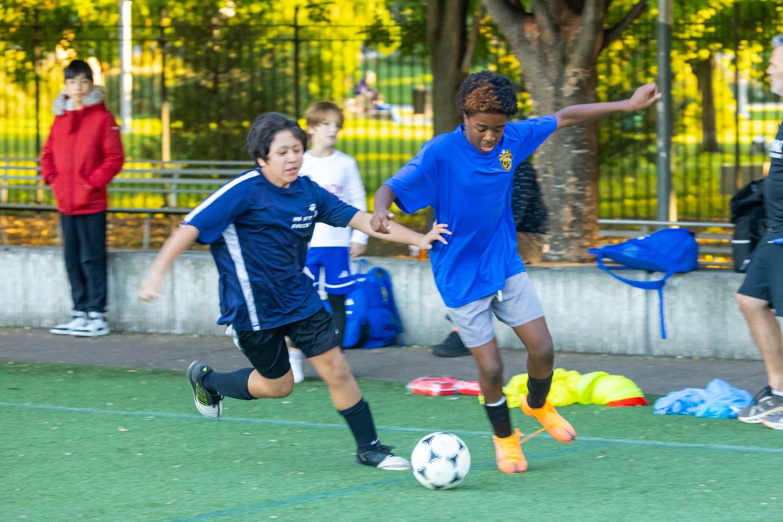 Boys soccer team plays in the fall