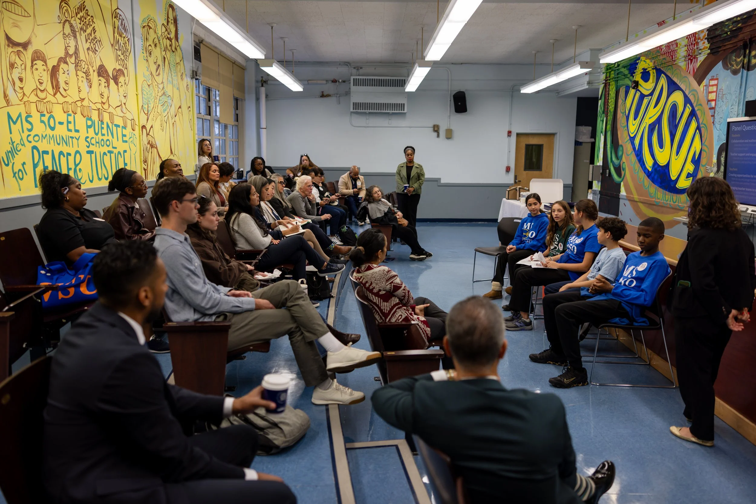 MS 50 students and staff for NYC Solves Math Week