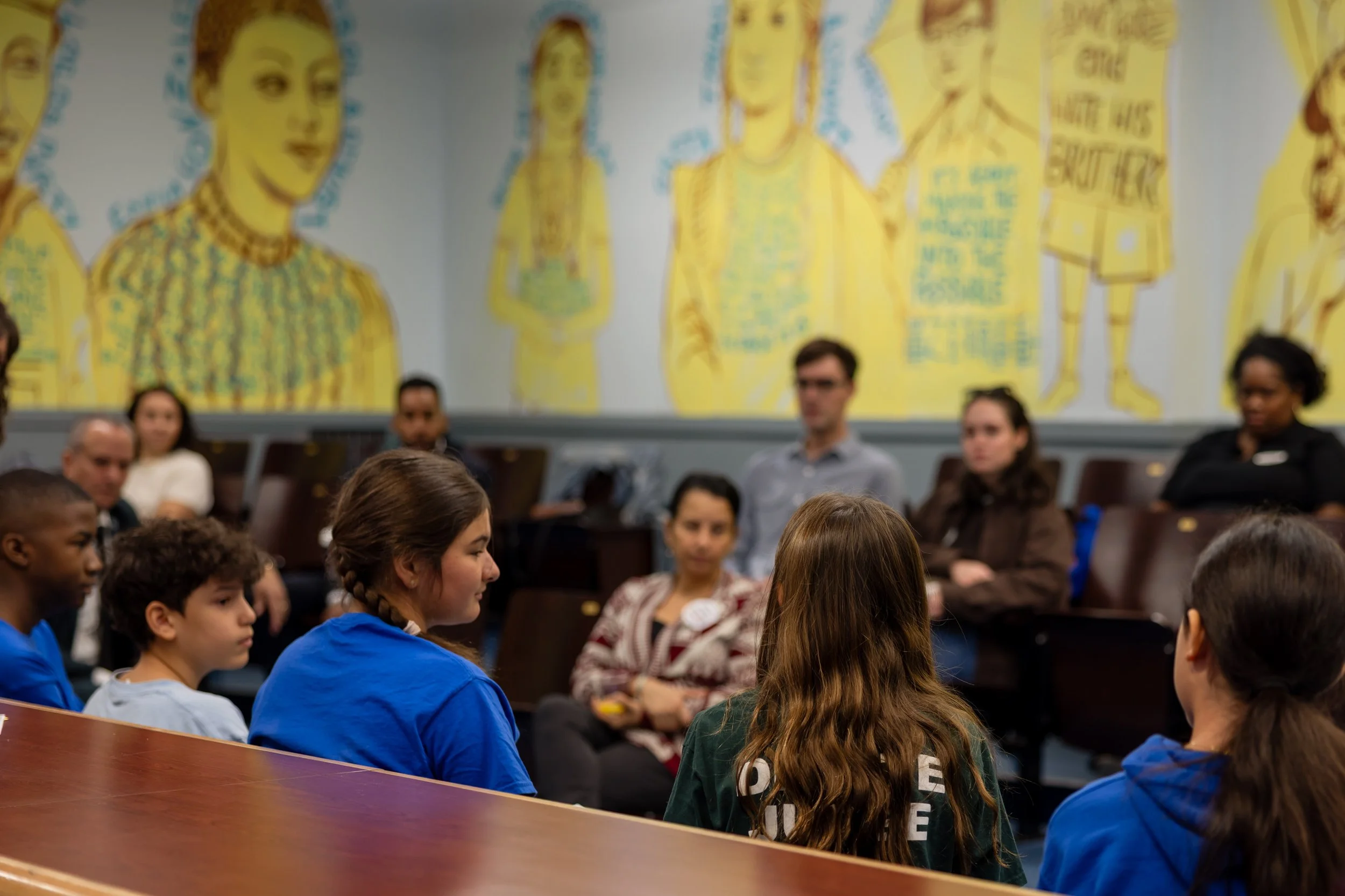 MS 50 students and staff for NYC Solves Math Week