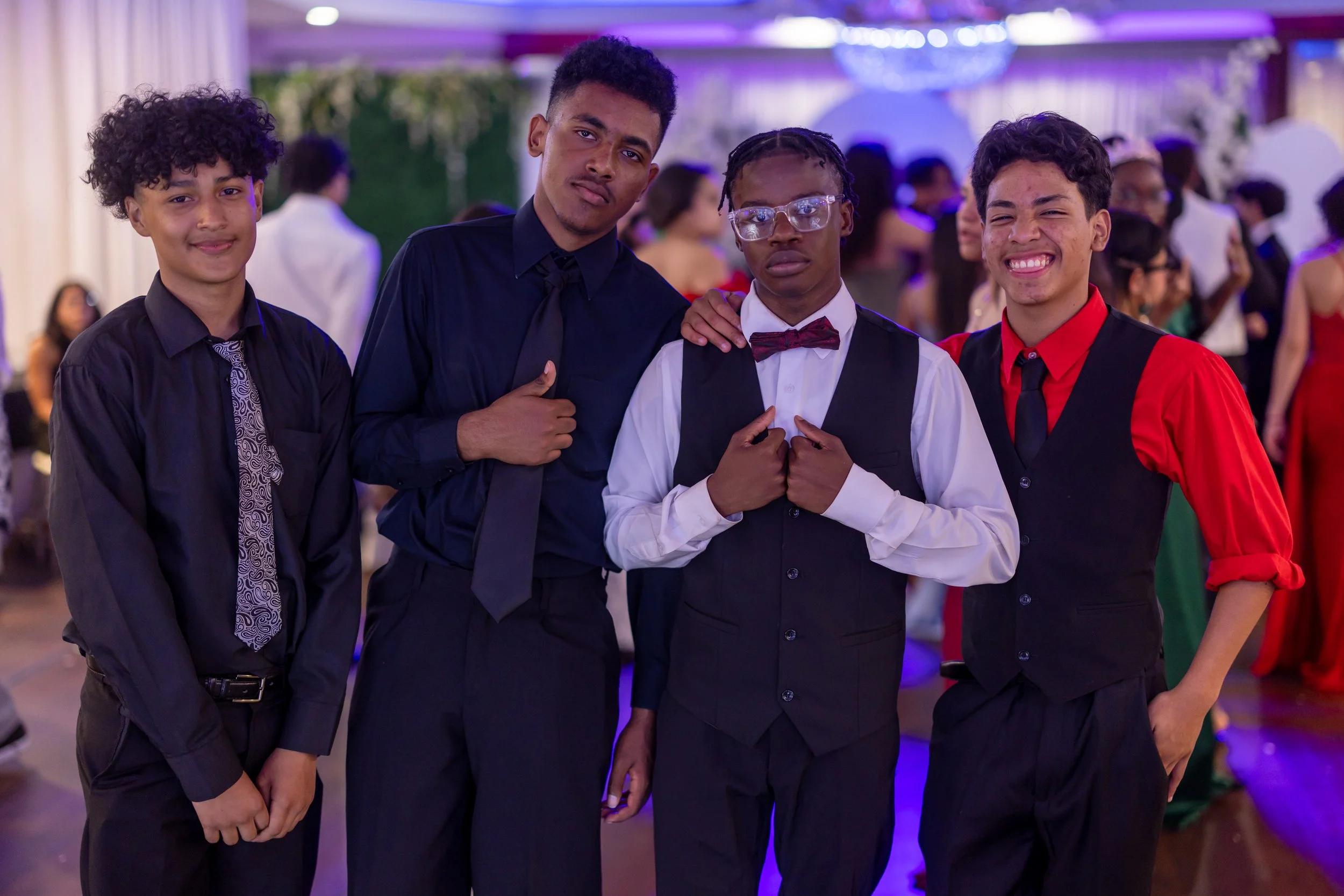 Students dance and celebrate at prom