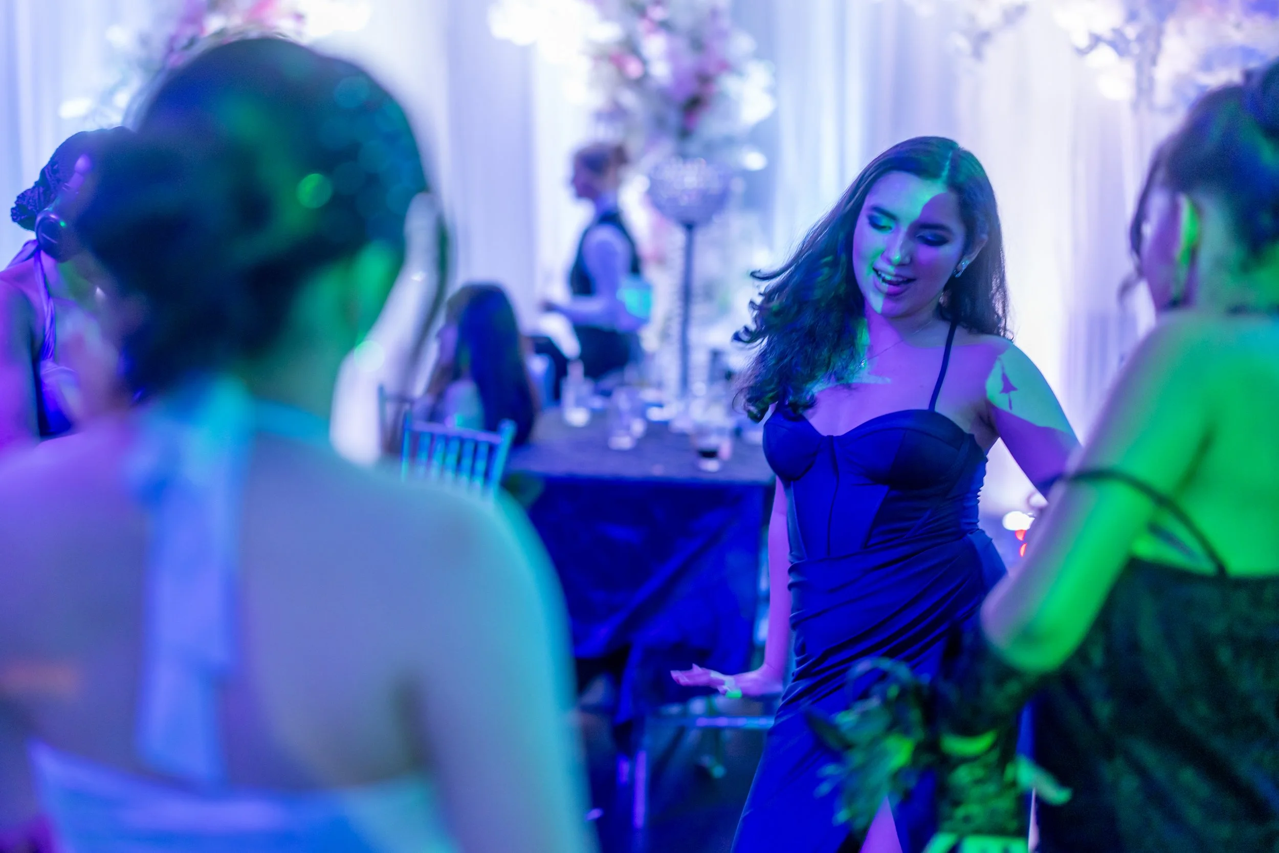Students dance and celebrate at prom