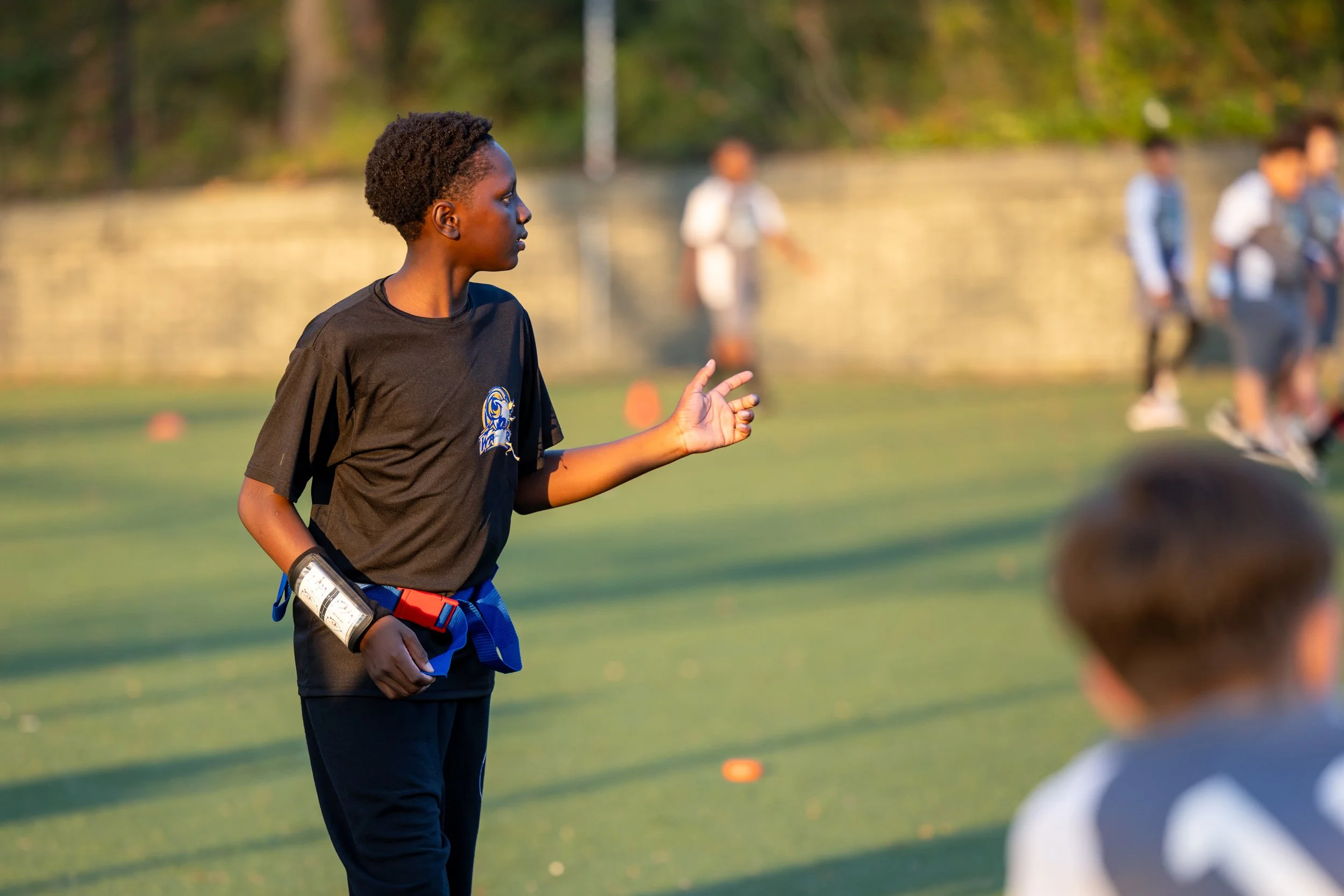MS 50 flag football team plays