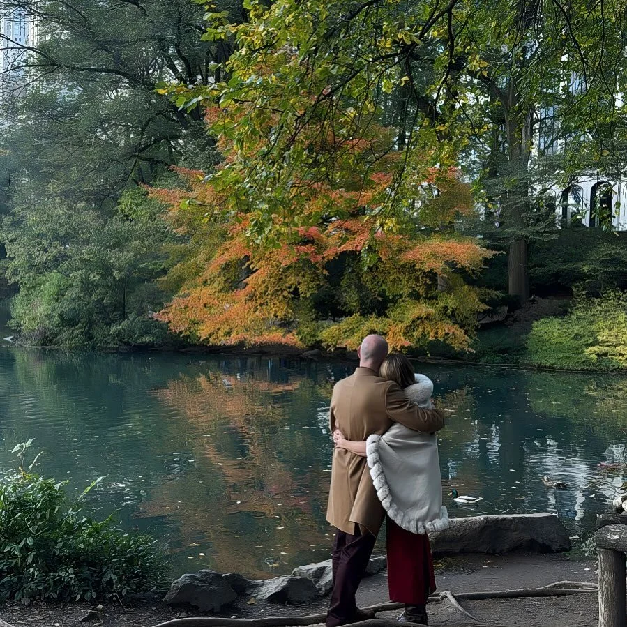 We&rsquo;re walking up from the pond when a woman suddenly stops us.

&ldquo;I just took this picture of you two&hellip;would you like it?&rdquo;

We look at each other with gratitude in our hearts and say yes!

Seconds later, she AirDrops it over.

