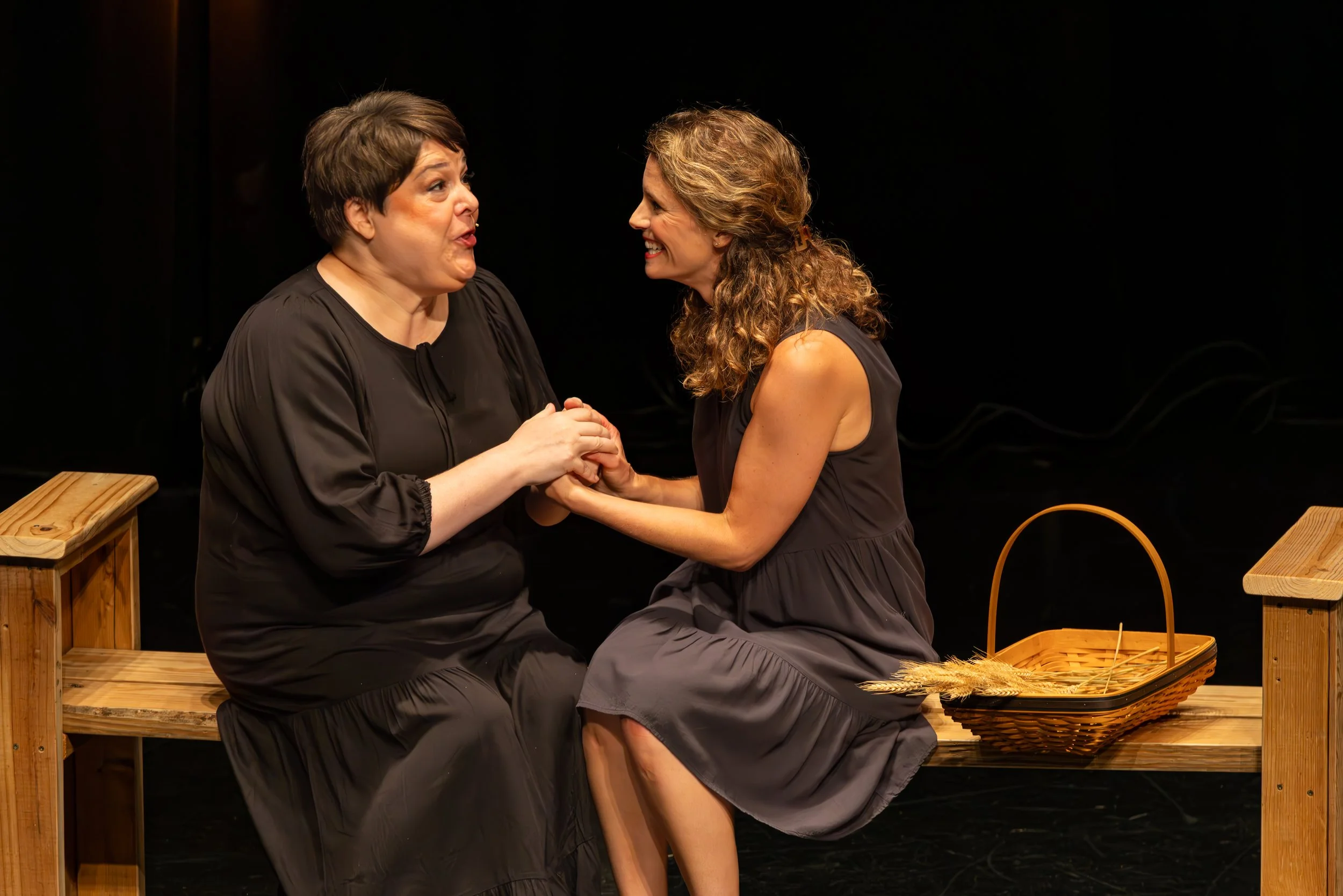 L to R: Alison Meuth (Naomi) and Courtney Huffman Frye (Ruth) sing "Redeemer"