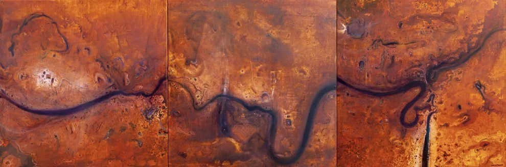 Serpentine (adjunct) (triptych)
Acrylic on linen
100 x 300cm
$45,000