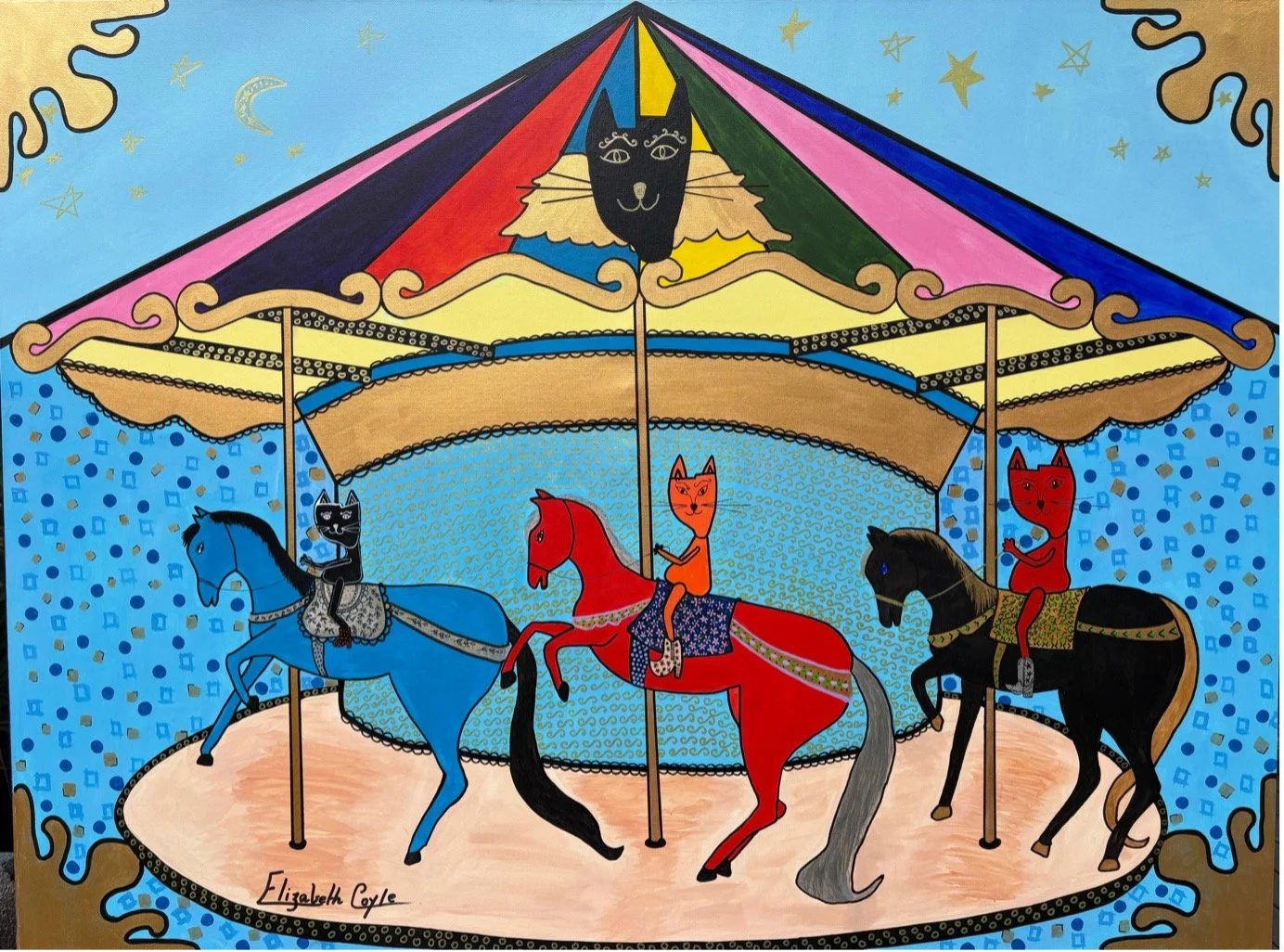 Carrousel
Acrylic on cotton canvas
90 x 120cm