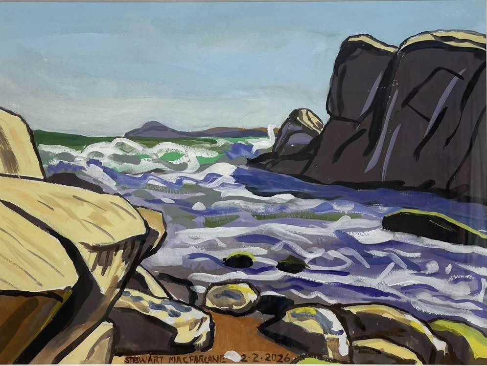 Green Bay
Gouache on Arches paper
31 x 41cm
$1,600