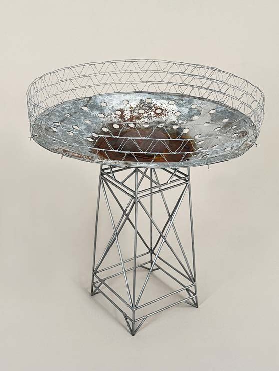 Paddock Dry Dam
Found tin, wire and stone
48 x 40 x 40 cm
$3,500