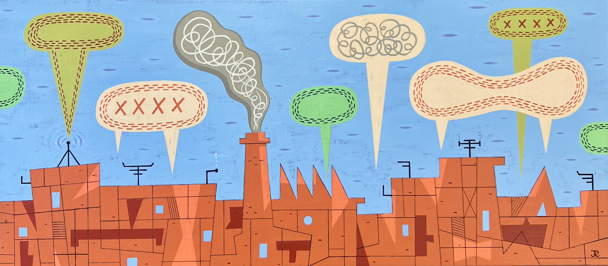 Jeff Raglus
Talk of the town
 mm
Acrylic on ply
$3,000
