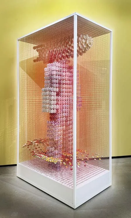 ‘Australian Warhead with Rising Tide’
221cmH x 121cmW x 77cmD
recontextualized Australian and world currencies, cotton, wood, linen, acrylic,
stainless steel castors
$105,000
