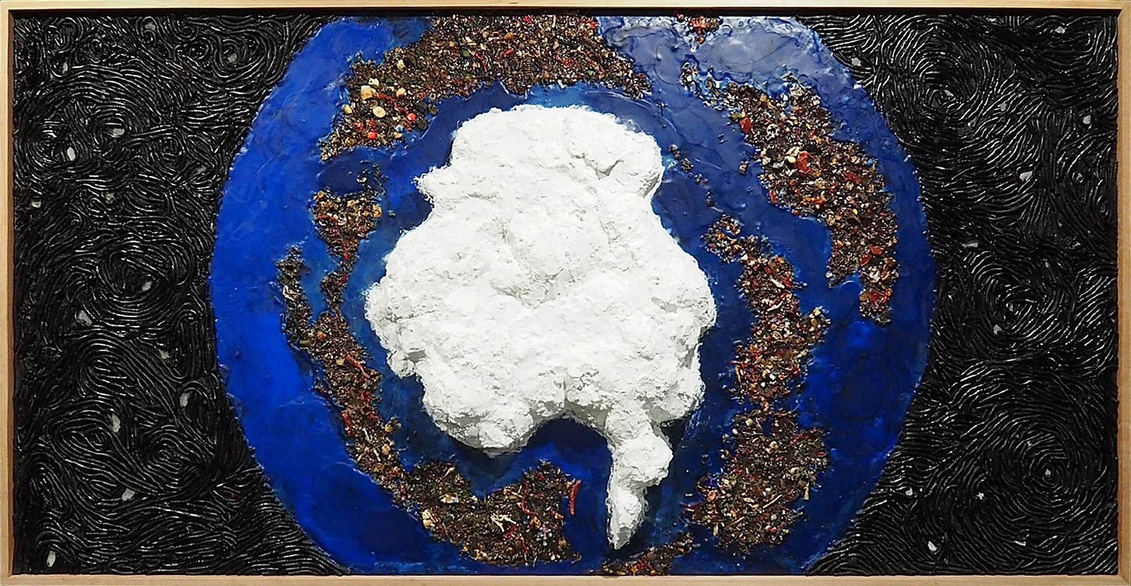 Julie Collins & derek John 
In The Not Too Distant Future 
Mixed media 124 x 244 x 8.5cm $20,000