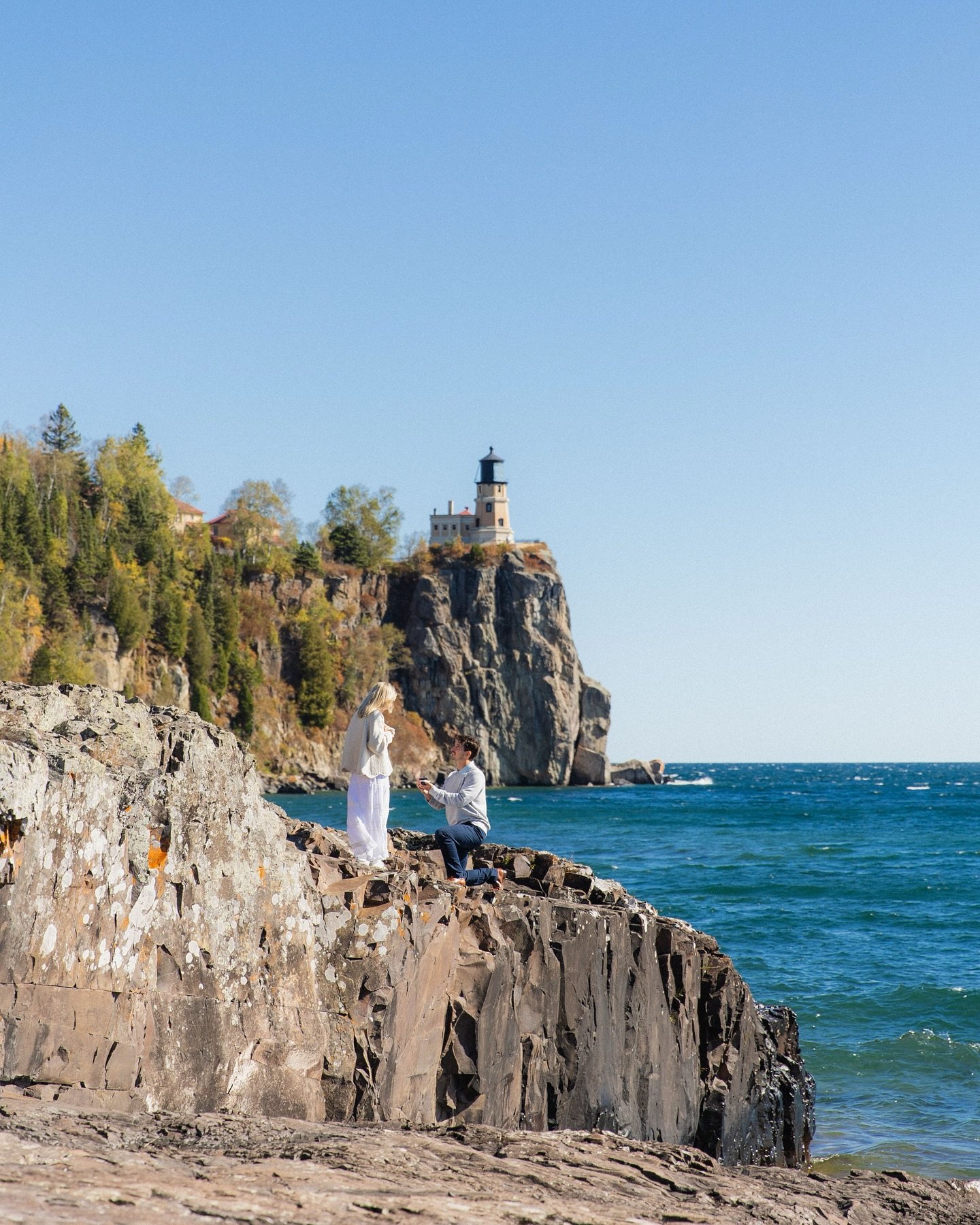Picture this, it&rsquo;s 70 degrees and sunny with a light breeze on Lake Superior. The leaves are coloring the shore and somehow everyone managed to keep the secret!

Big congratulations to these two and a job well done to Justus on his planning ski