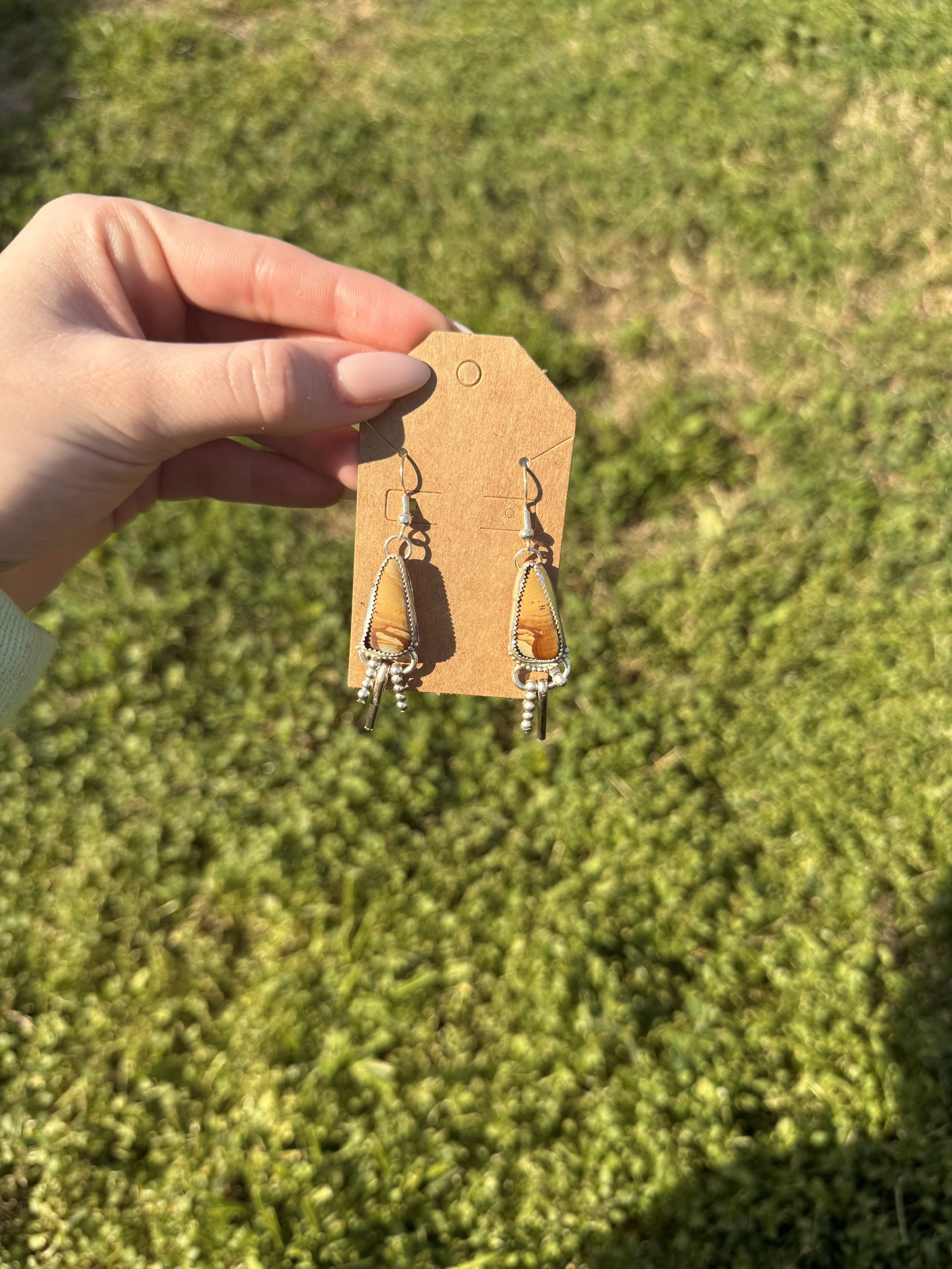 Picture Jasper Dangle Earrings