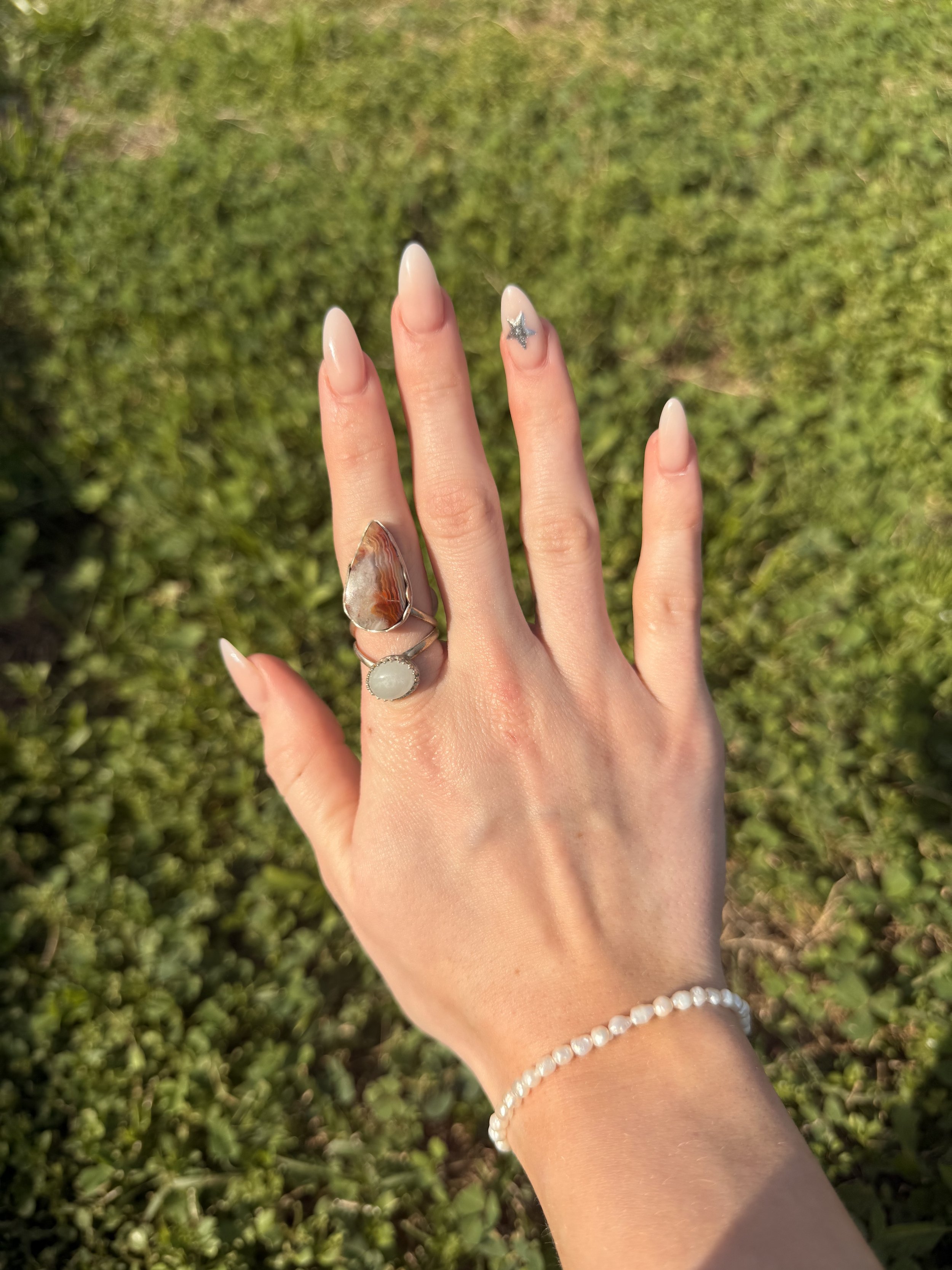 SZ 6// Crazy Agate + Jade