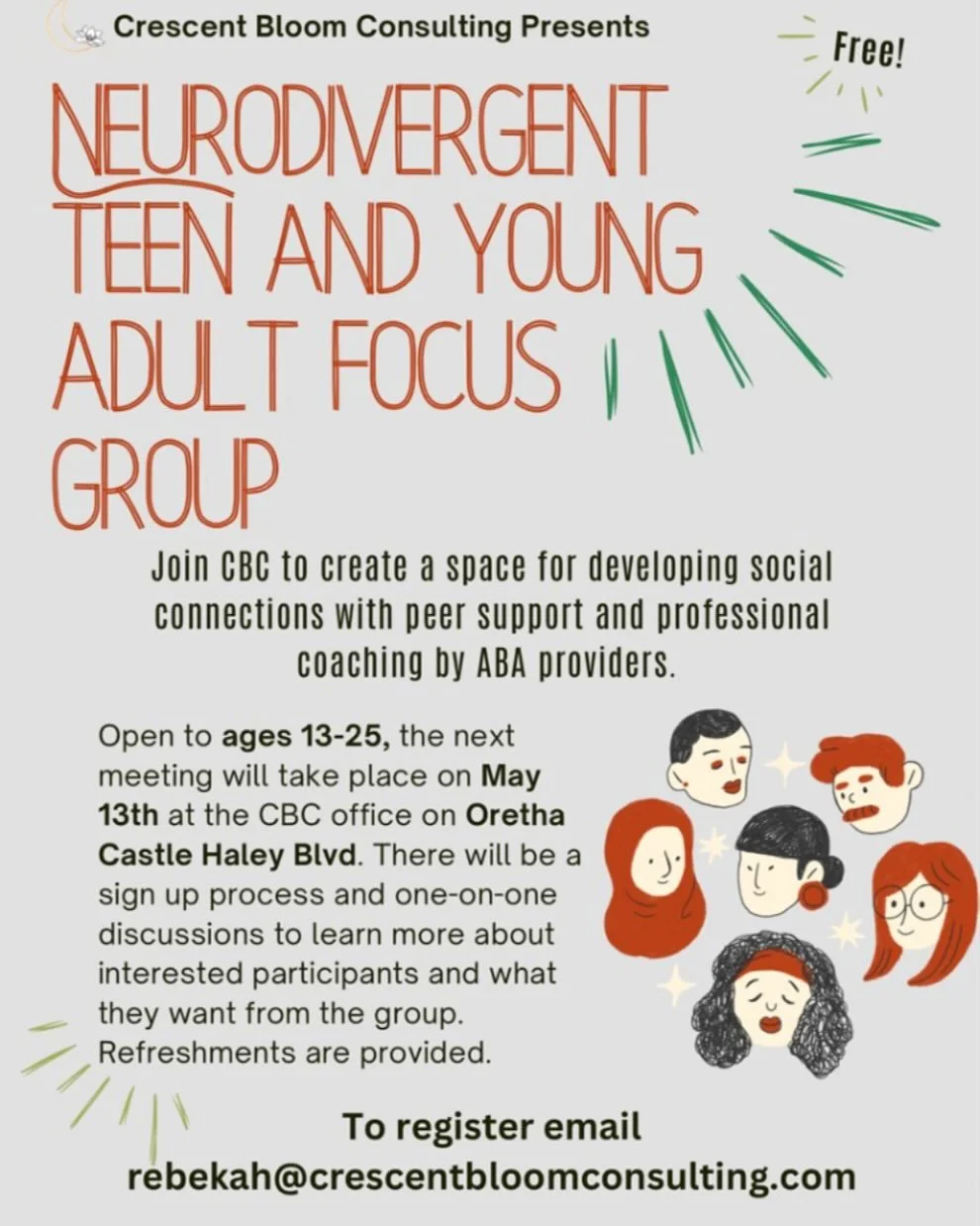 Please join us as we work to build this new community group! Your input is important!