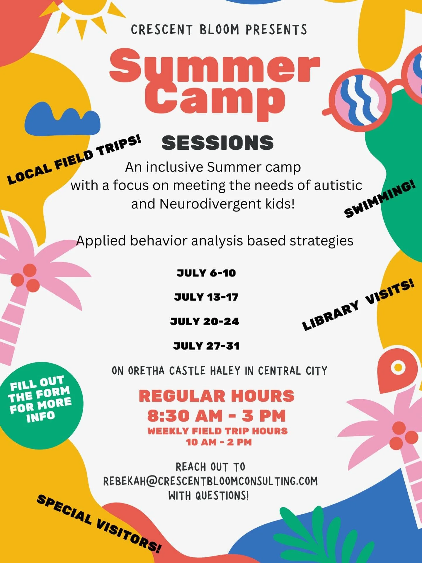 Crescent Bloom Summer Camp is coming up! Fill out our interest form to find out if our camp is right for your child. Follow the link in bio! https://forms.gle/ihjpuRXXGxRCCZfFA