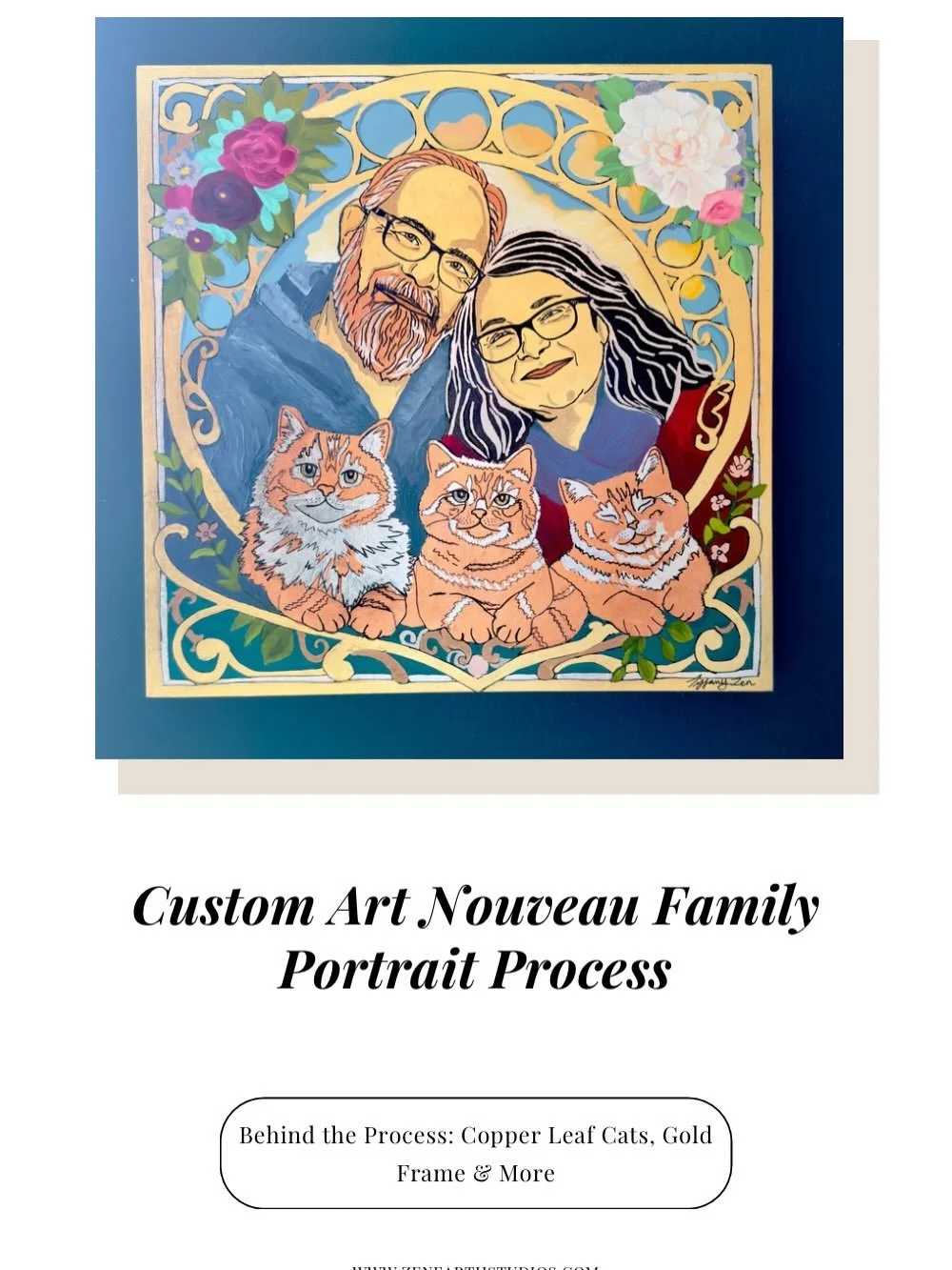 Why wait when you can see yourself glow on your wall! Commission a metal leaf oil and acrylic paint of you, your family, or your favorite pet! Visit my website to read about my blog of this family portrait and contact me to start your own. 

#CustomP