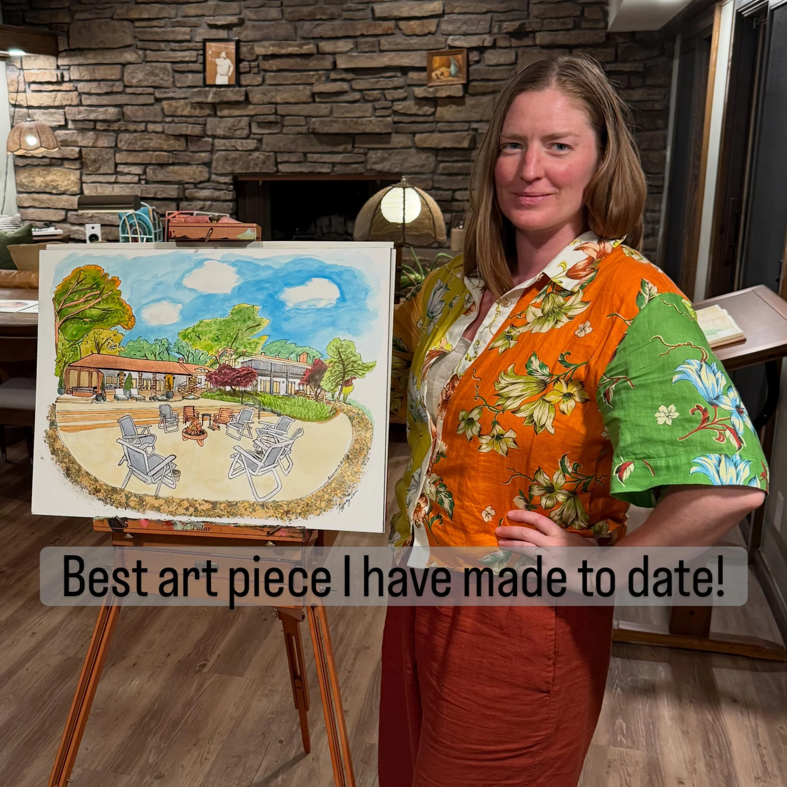 I am excited and scared! I found something I love doing so much that I want to be booked up for a year with painting people&rsquo;s properties!!! I want to paint homes, lodges, hotels, gardens, parks and historical architecture. I have been in archit