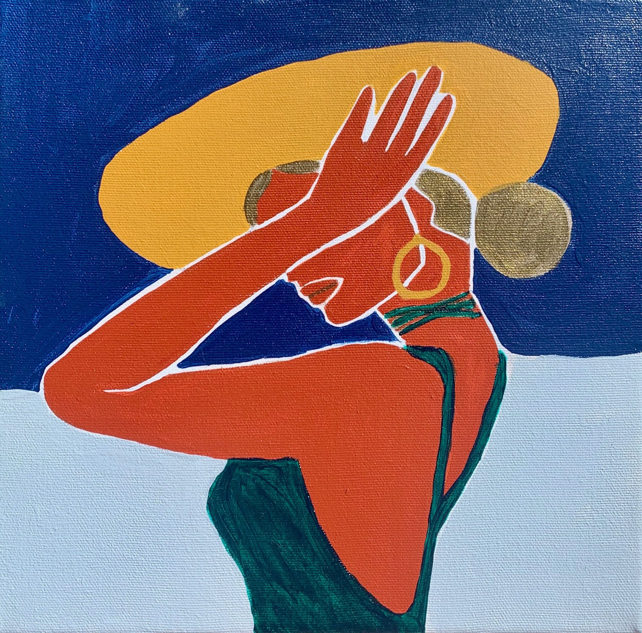 Halo of hat, 10” x 10”