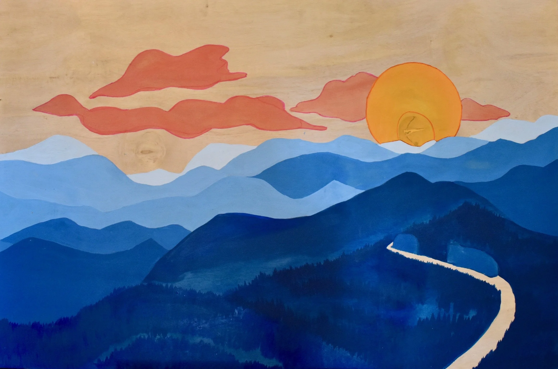 Sunset on the Blue Ridge 24” x 36”