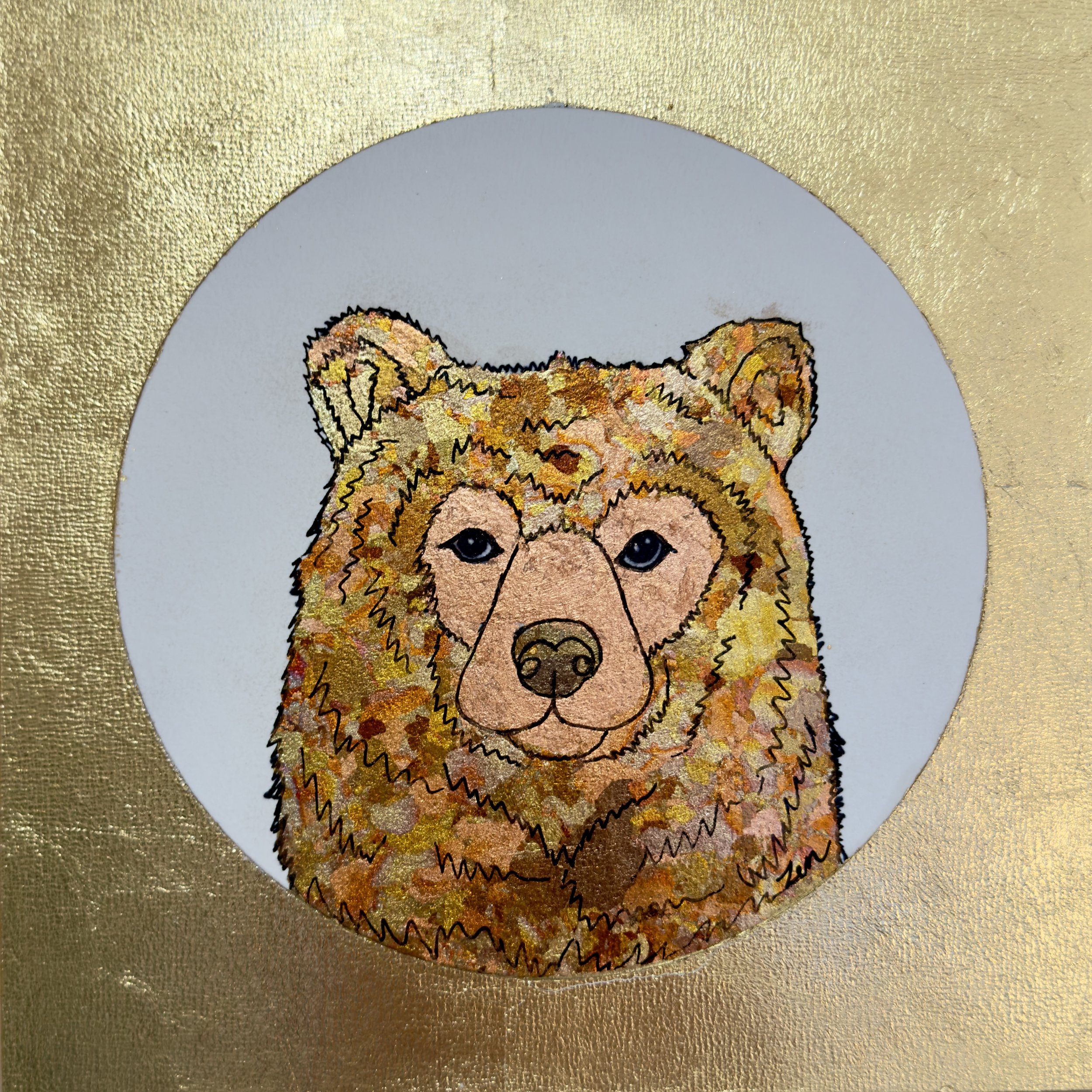 Bearer of the Light  - 8” x 8” - Gilded Metal leaf